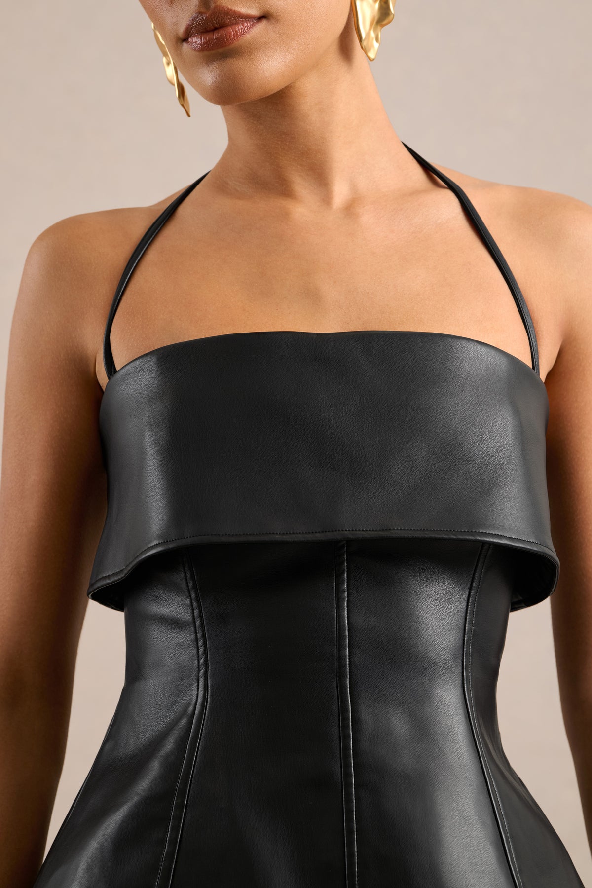 CL138273001 - Gaelina - Black Halter-Neck Tailored Top16.jpg