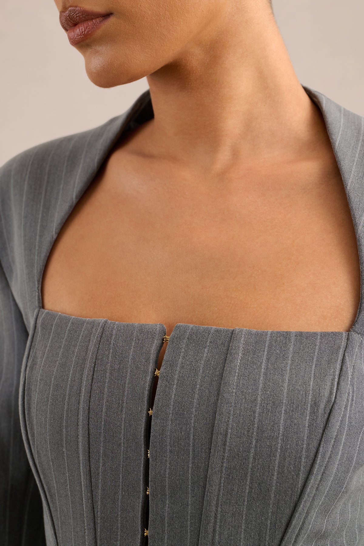 CL138277042 - Genara - Grey Pinstripe Square Neck Long Sleeve Tailored Top8.jpg