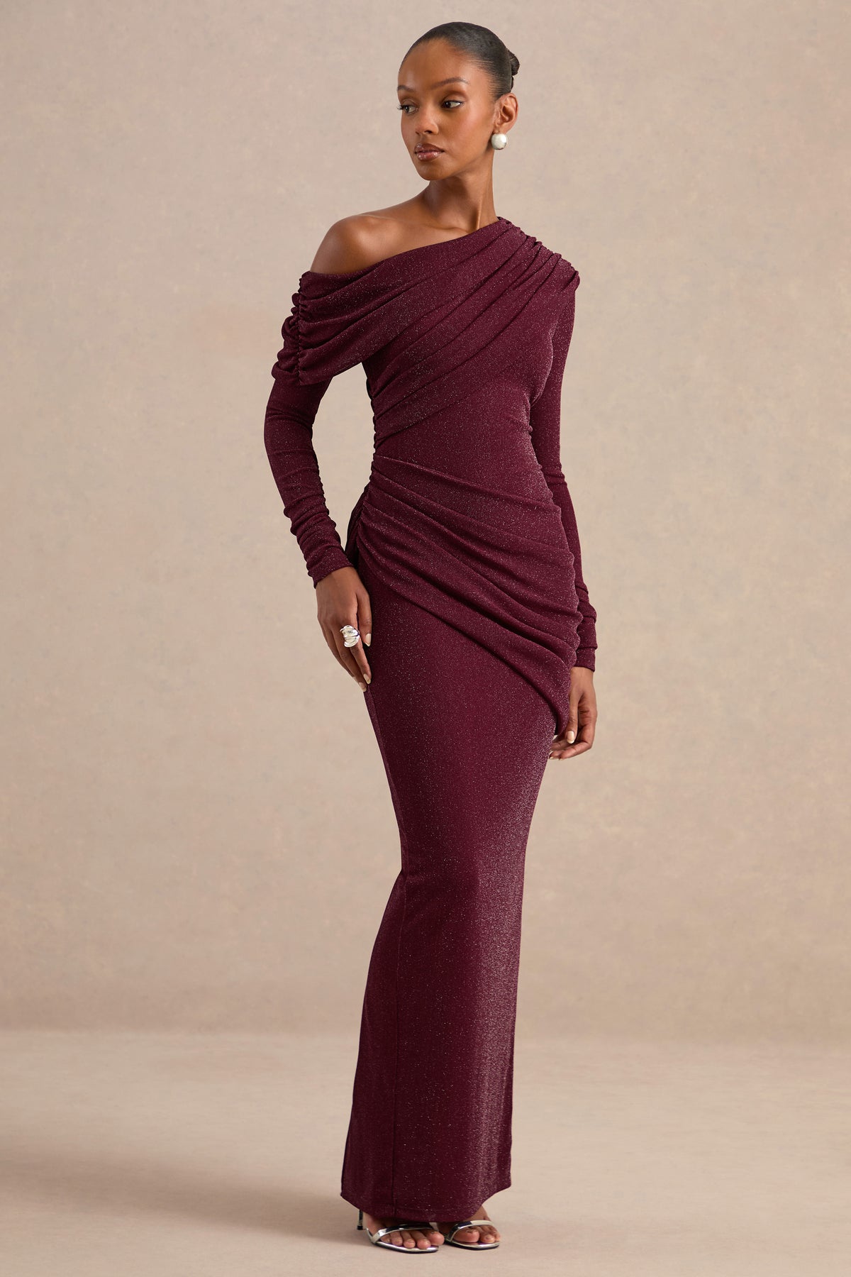 ECM_HR_CL138374102_Annemarie Burgundy Mesh Asymmetric-Neck Maxi Dress With Draped Detailing 19.jpg
