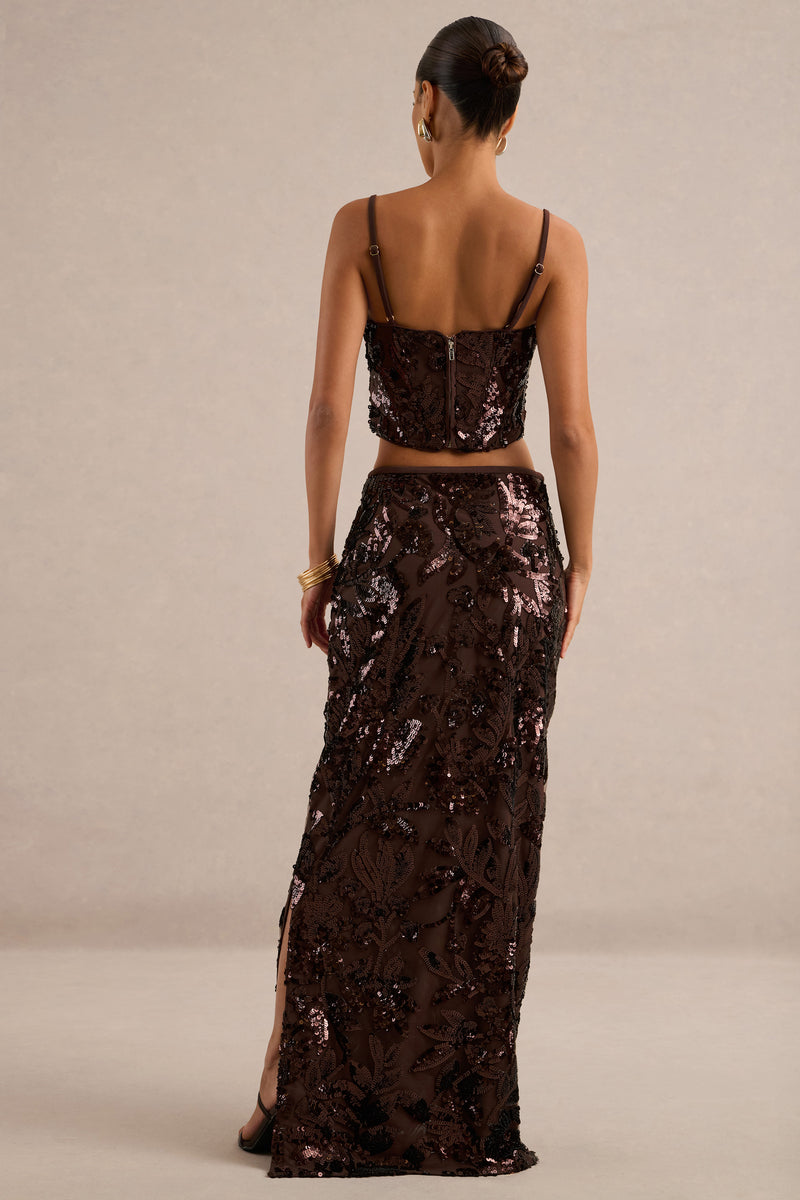 ECM_HR_CL138381021 - Odile | Brown Embellished Square-Neck Top + CL138382021 - Oksana | Brown Printed Mesh Maxi Skirt6.jpg