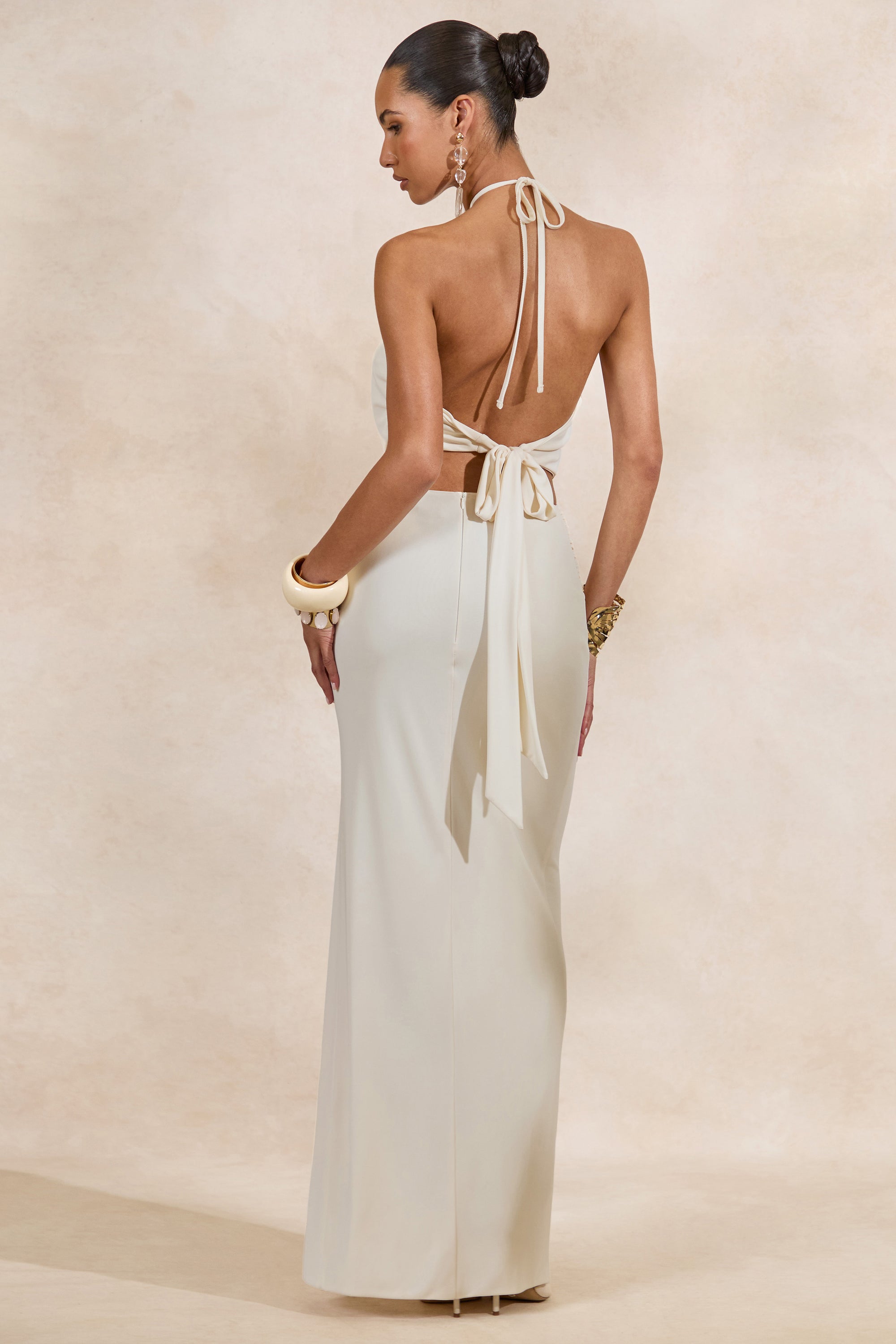 CL138405111 - Liviana _ Cream Maxi Skirt With Gathered Detailing And Gold Detail 9.jpg