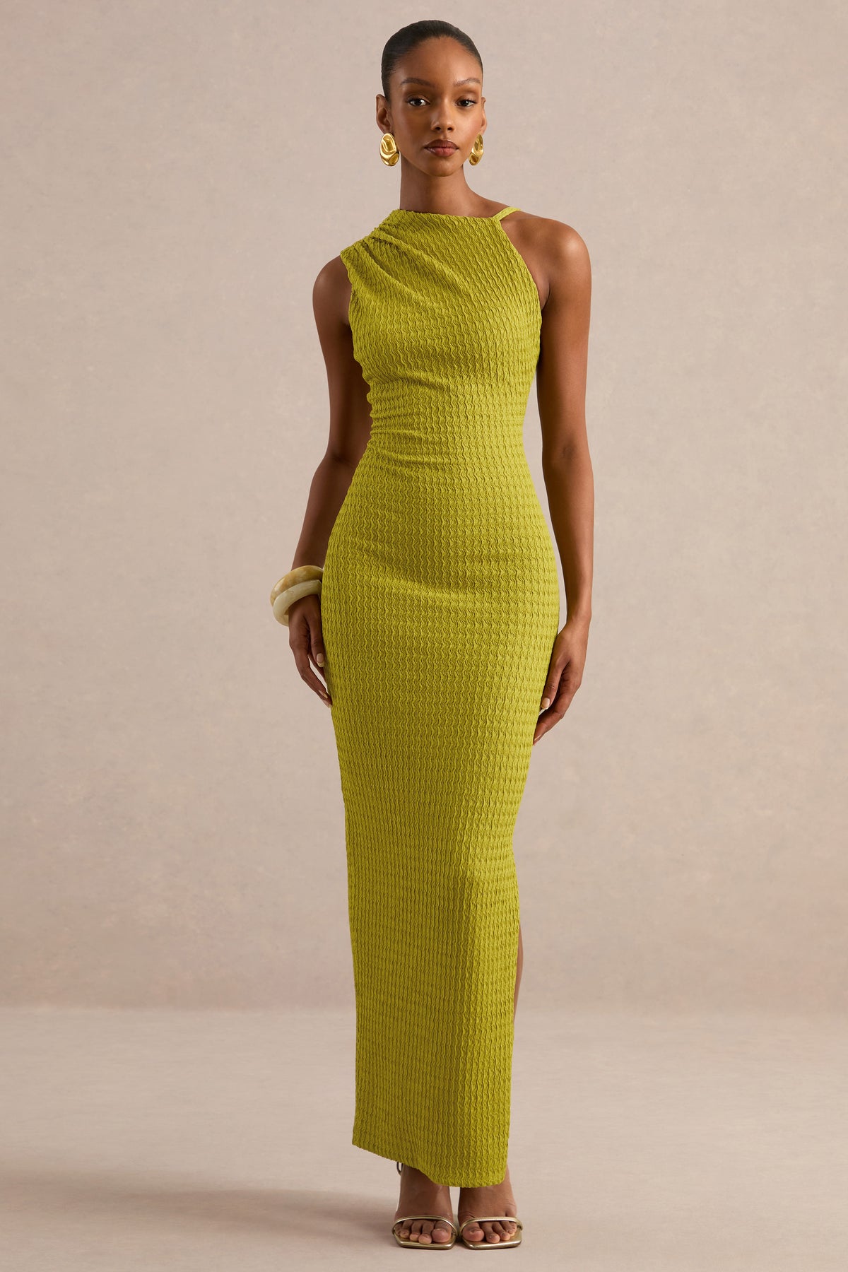 ECM_HR_CL138436031 - Ayari _ Olive Asymmetric-Neck Maxi Dress With Draped Detail 0.jpg
