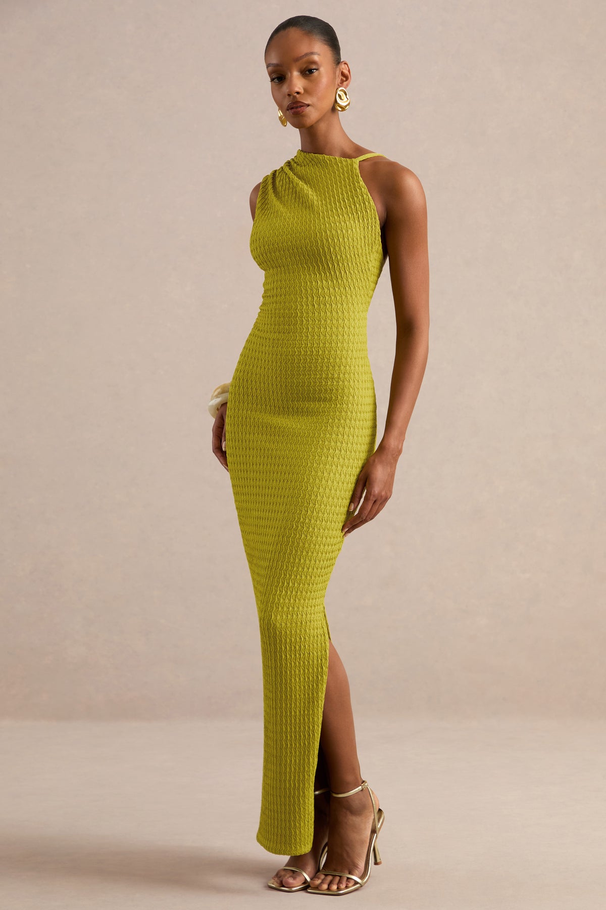 ECM_HR_CL138436031 - Ayari _ Olive Asymmetric-Neck Maxi Dress With Draped Detail 2.jpg