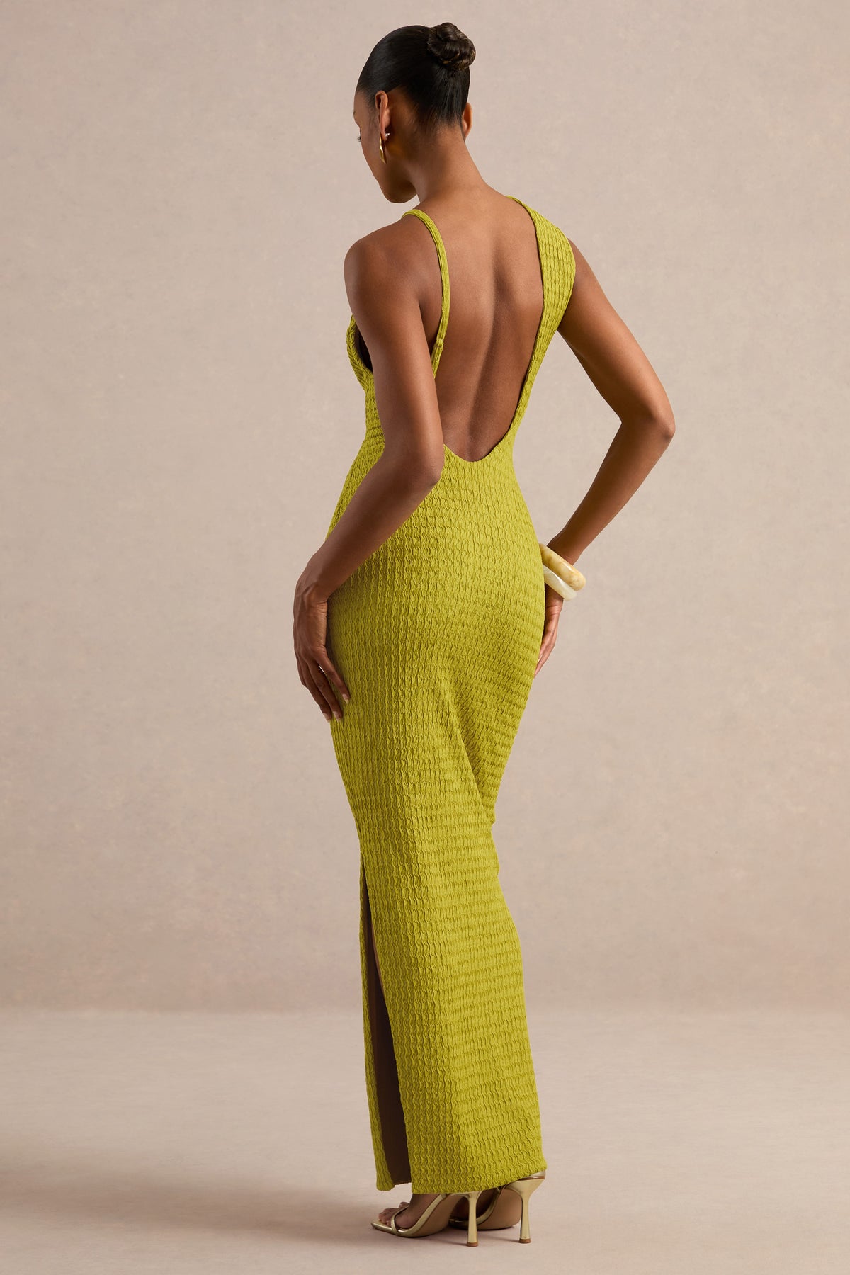 ECM_HR_CL138436031 - Ayari _ Olive Asymmetric-Neck Maxi Dress With Draped Detail 4.jpg