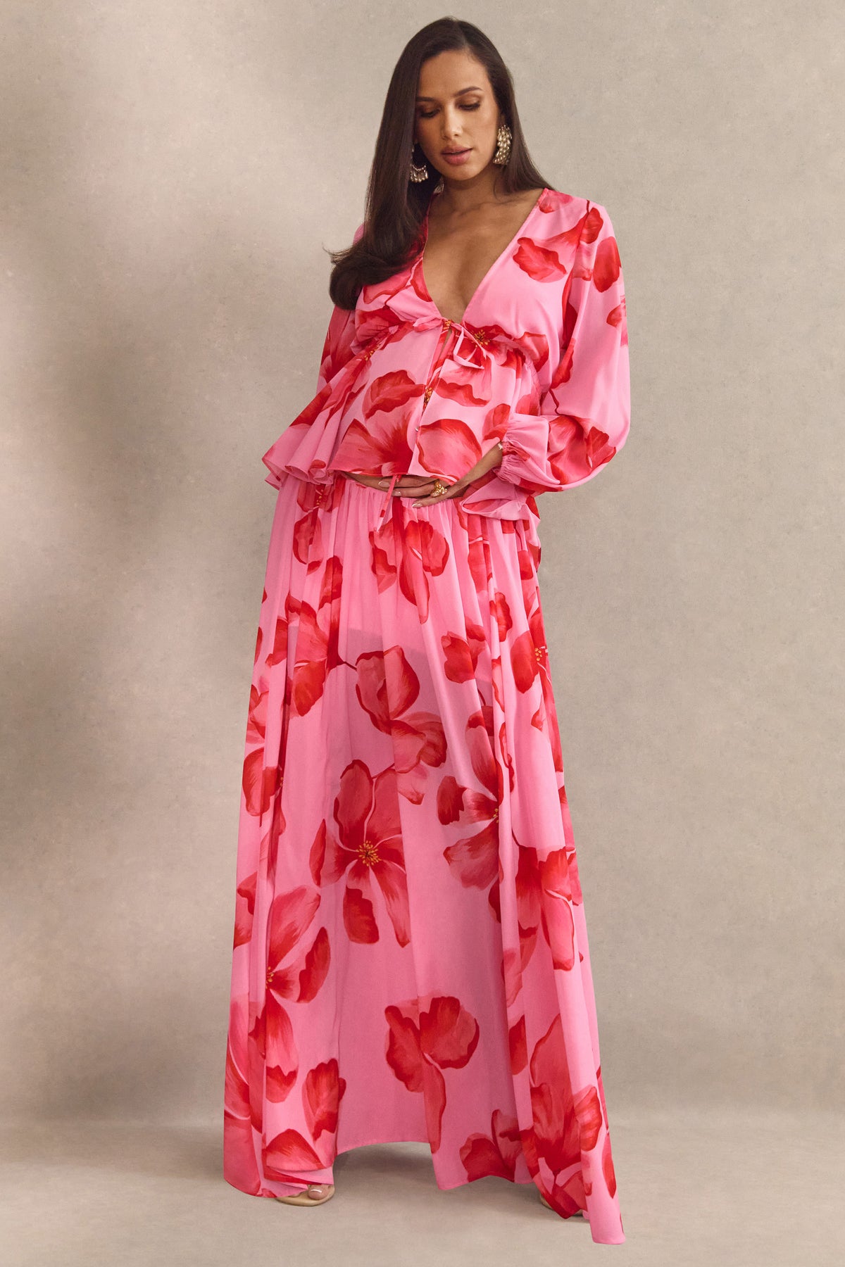 CL138489084 - Asella _ Pink Chiffon Maternity Maxi  5.jpg