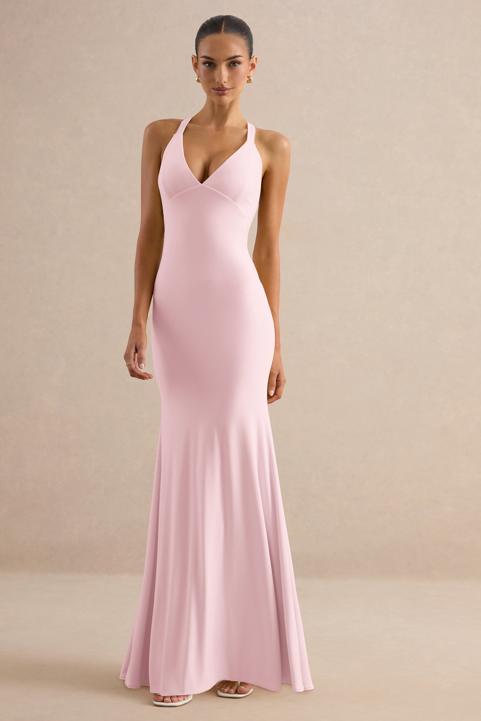 ECM_HR_CL138561081 - Goldiea | Light Pink Halter-Neck Fishtail Maxi Dress 2.jpg