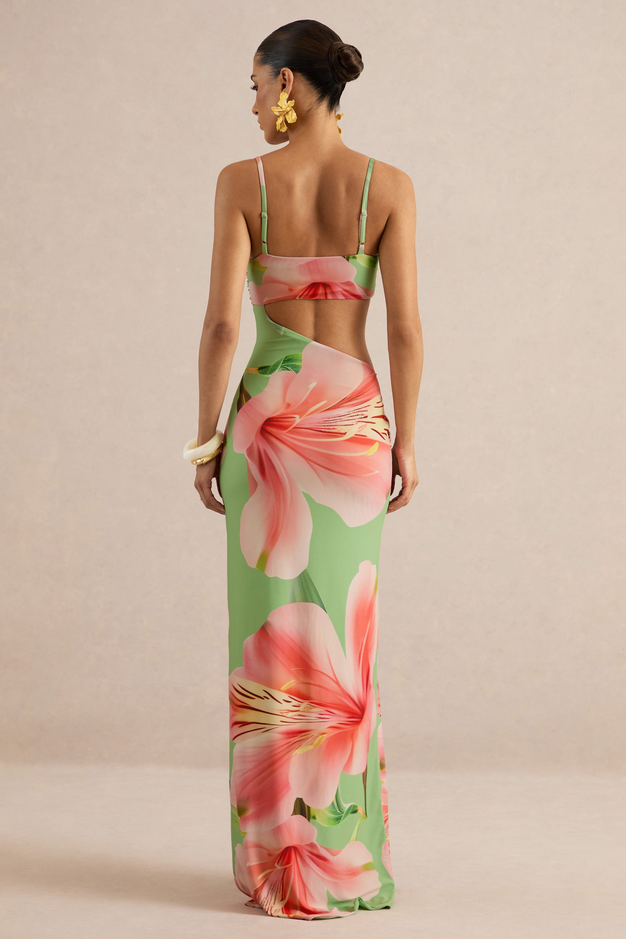 ECM_HR_Miralina Dark Green Floral Print Sweetheart-Neck Maxi Dress Witn Body Cut-Outs And Gold Detail 89.jpg