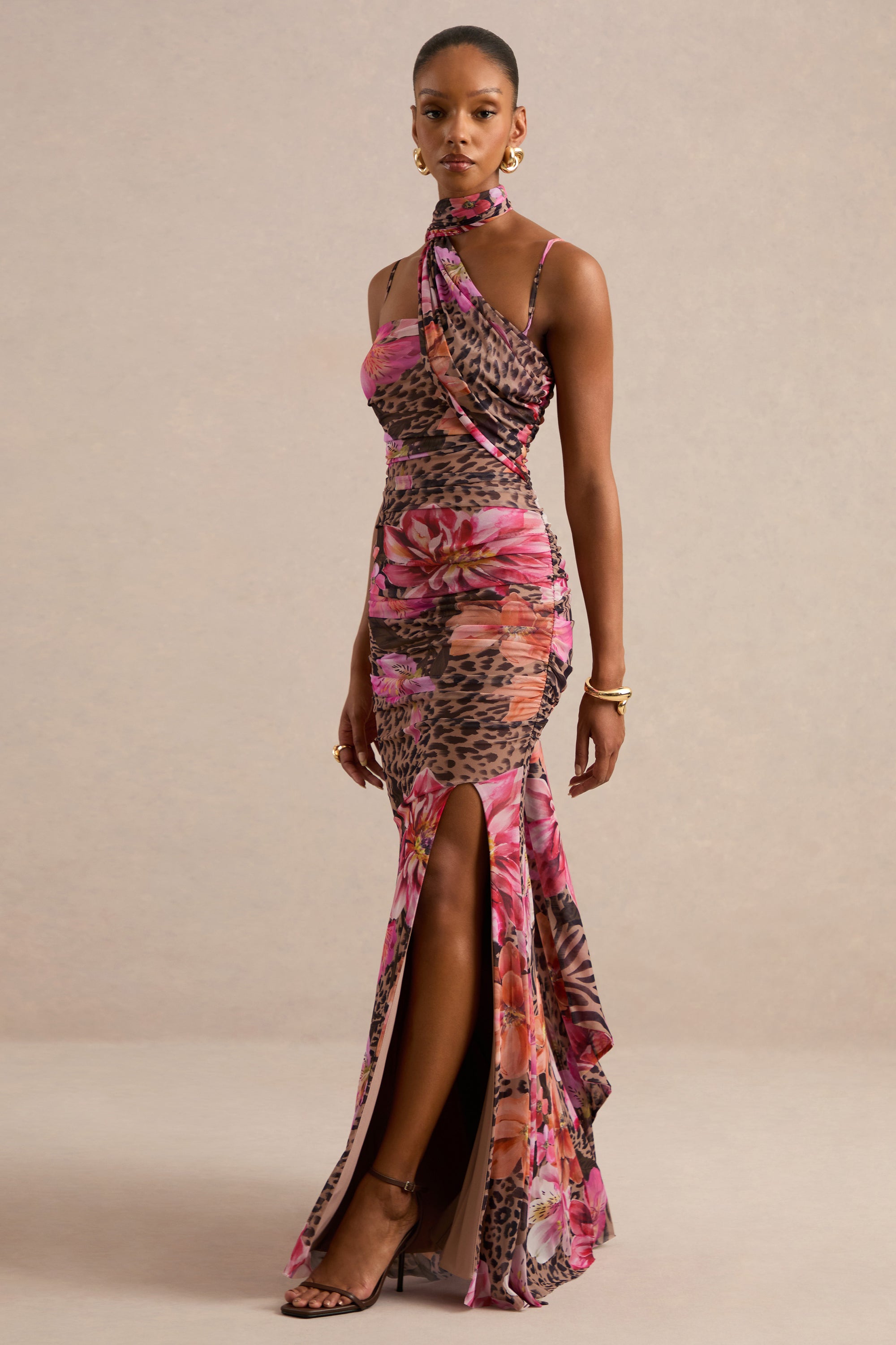 ECM_HR_CL138616021 - Navia _ Brown Animal And Floral Print Square-Neck Maxi Dress With Sash Detail3.jpg