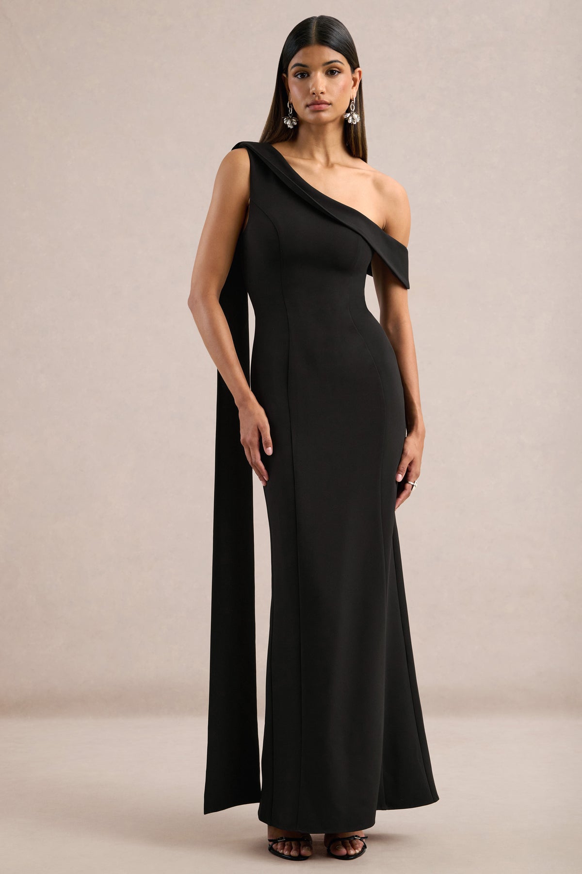 ECM_HR_CL138661001 - Aldara _ Black Asymmetric-Neck Maxi Dress With Sash Detail2.jpg