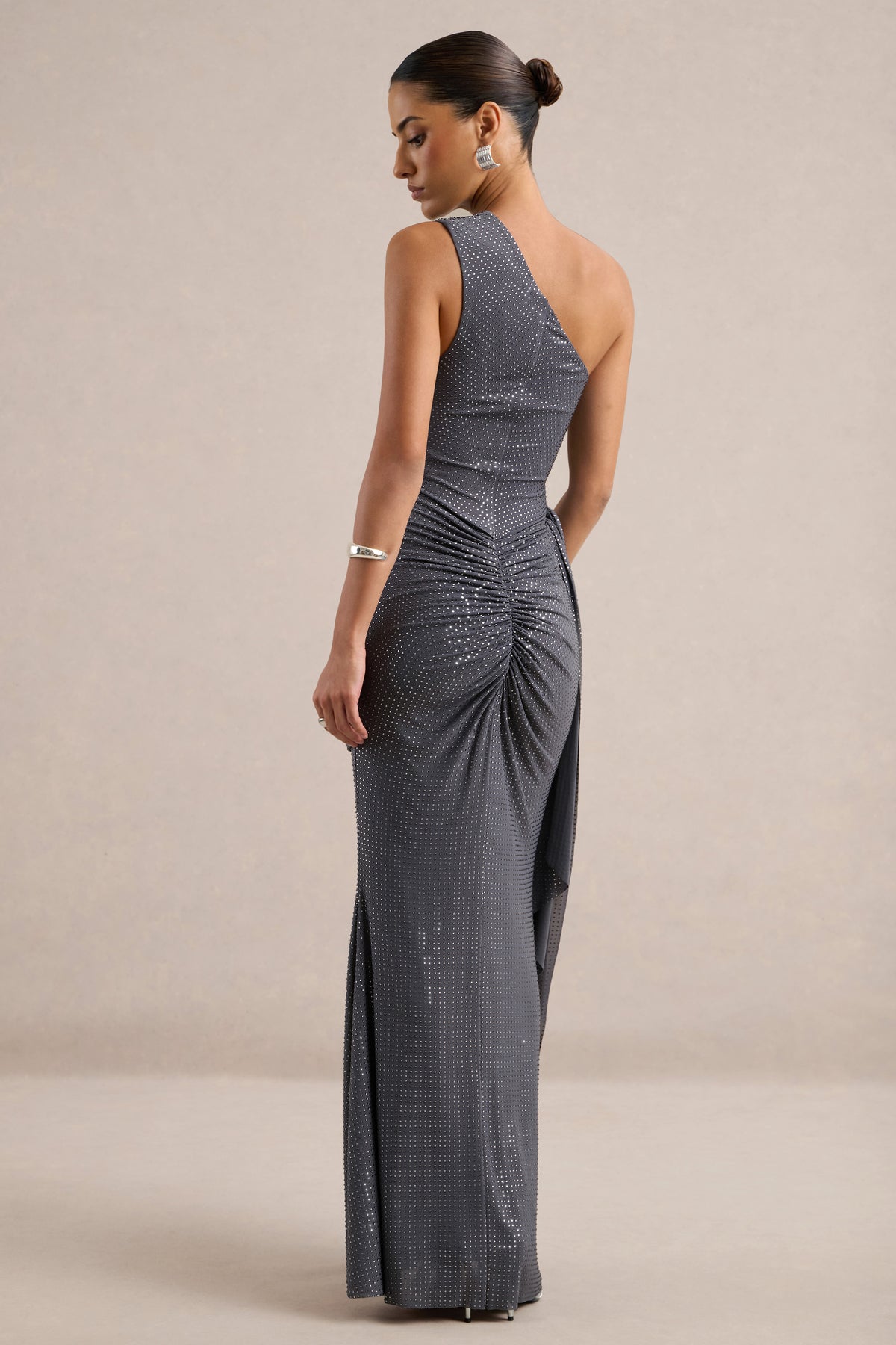 ECM_HR_CL138693042 - Anellae _ Silver Embellished Asymmetric-Neck Maxi Dress With Gathered Detailing7.jpg