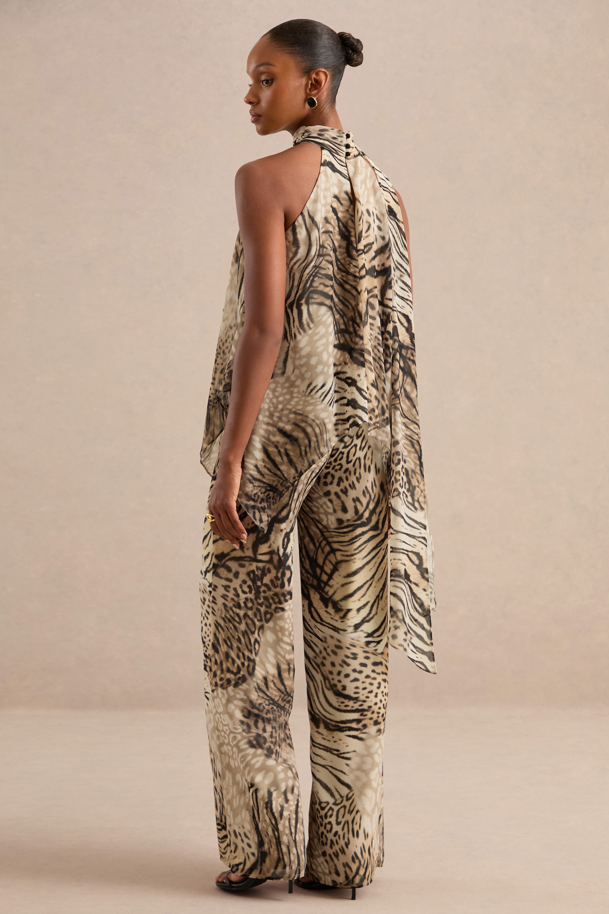 CL138703021 - Yarae Brown Animal Print Chiffon Trousers9.jpg
