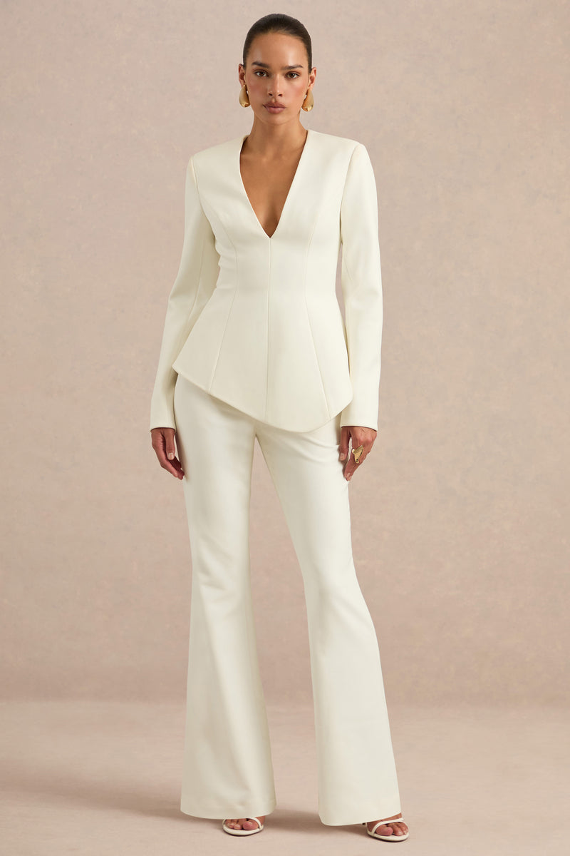 CL138705111 - Ysabel Cream Kick Flare Tailored Trousers0.jpg