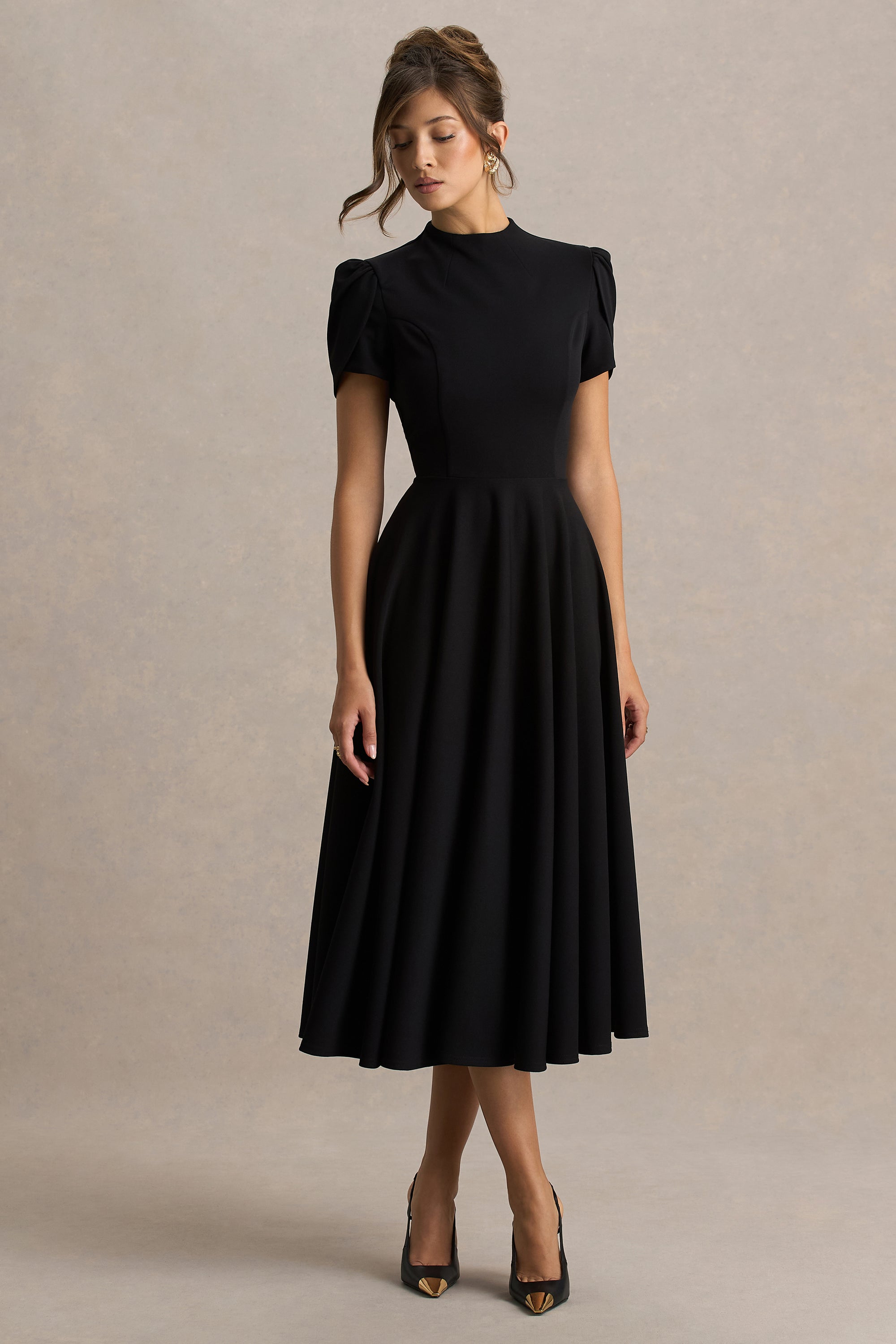 ECM_HR_CL138715001 - Vicky Black High Neck Midi Dress With Puff Sleeves05H.jpg