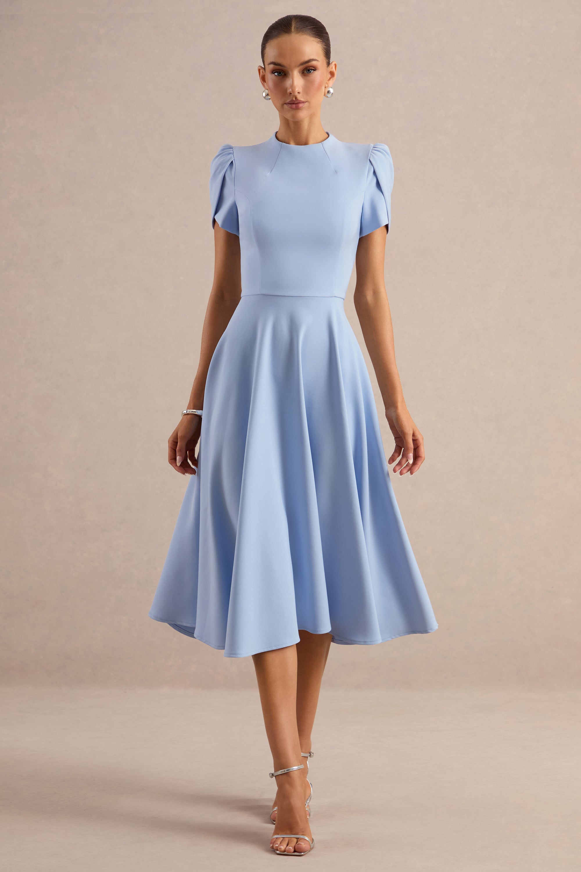 ECM_HR_CL138715013 - Vicky | Powder Blue High Neck Midi Dress With Puff Sleeves0.jpg