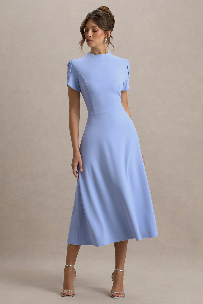 ECM_HR_CL138715013 - Vicky Powder Blue High Neck Midi Dress With Puff Sleeves 10.jpg