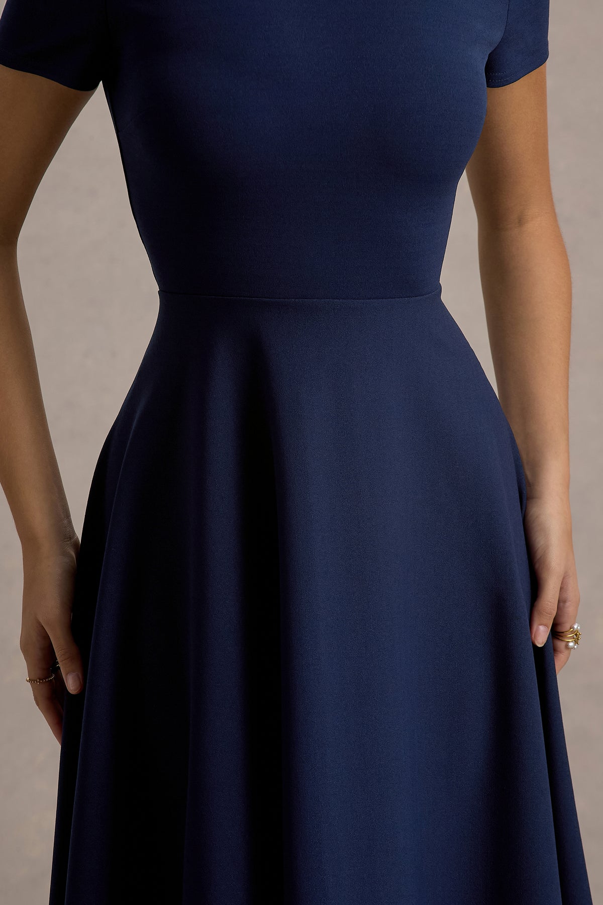 ECM_HR_CL138718010 - Bellona  - Navy High-Neck High-Low Midi Dress 1.jpg