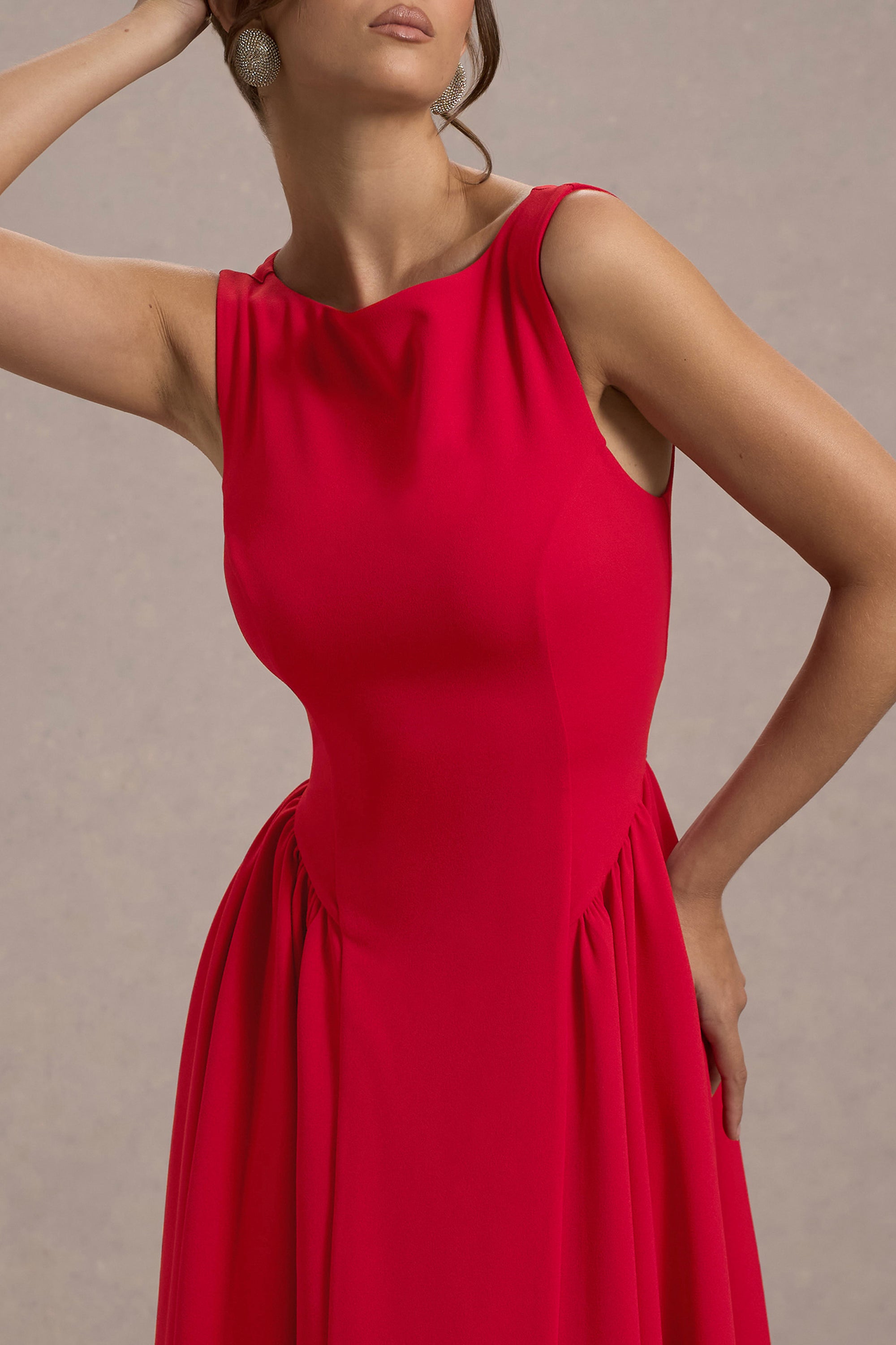 ECM_HR_CL138731100 - Muriel Red Boat-Neck Volume-Hem Midi Dress14.jpg