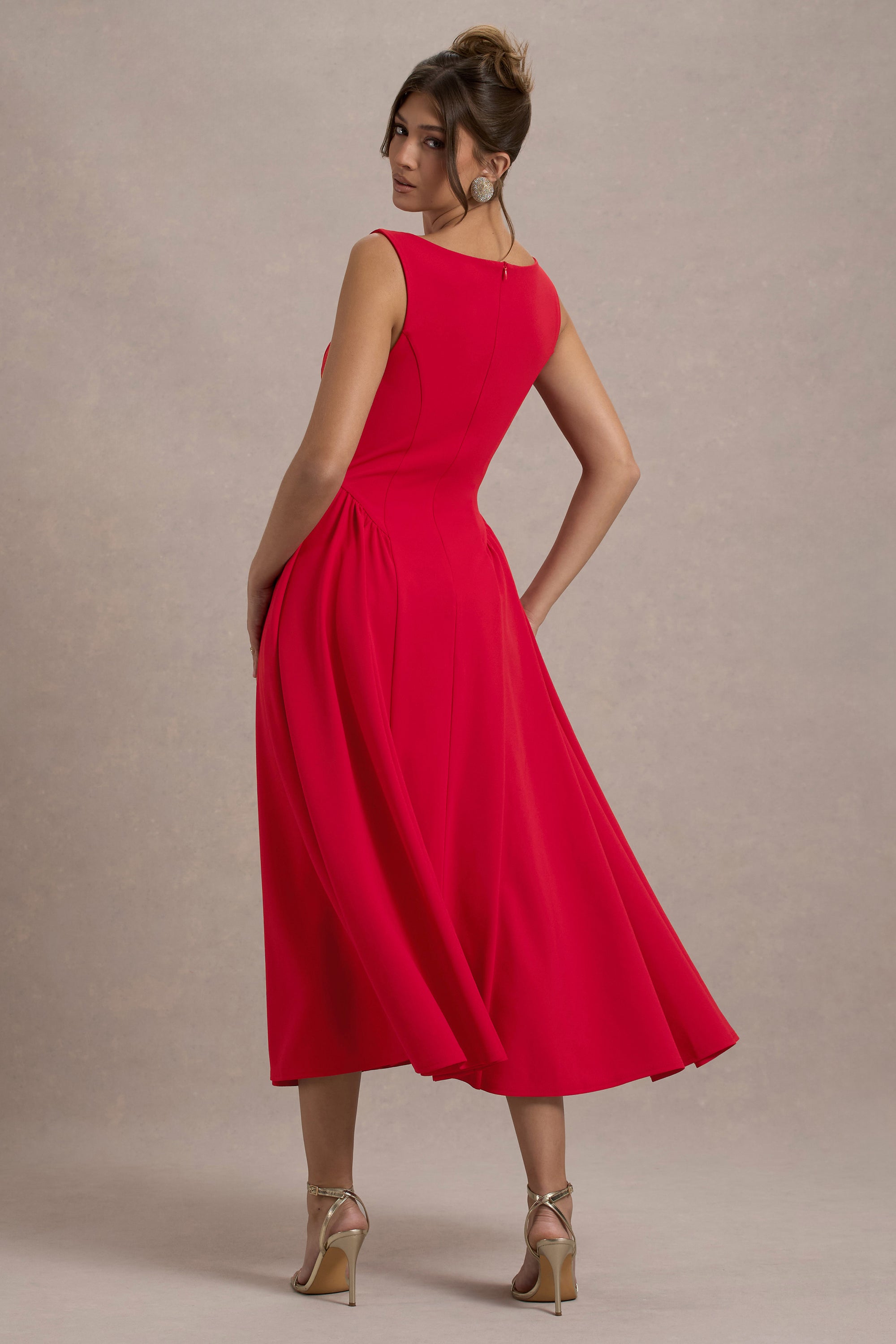 ECM_HR_CL138731100 - Muriel Red Boat-Neck Volume-Hem Midi Dress15.jpg