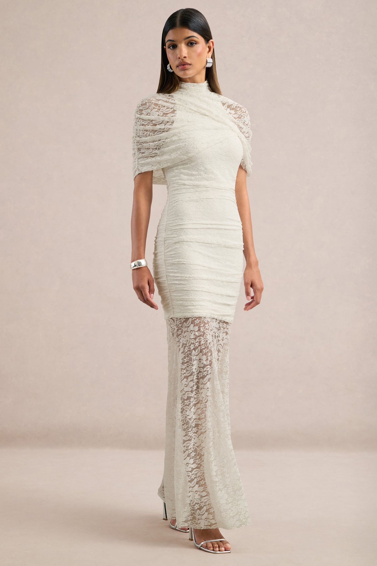 ECM_HR_CL138737110 - Clarinda _ White Lace High-Neck Maxi Dress With Short Cape Detail1.jpg