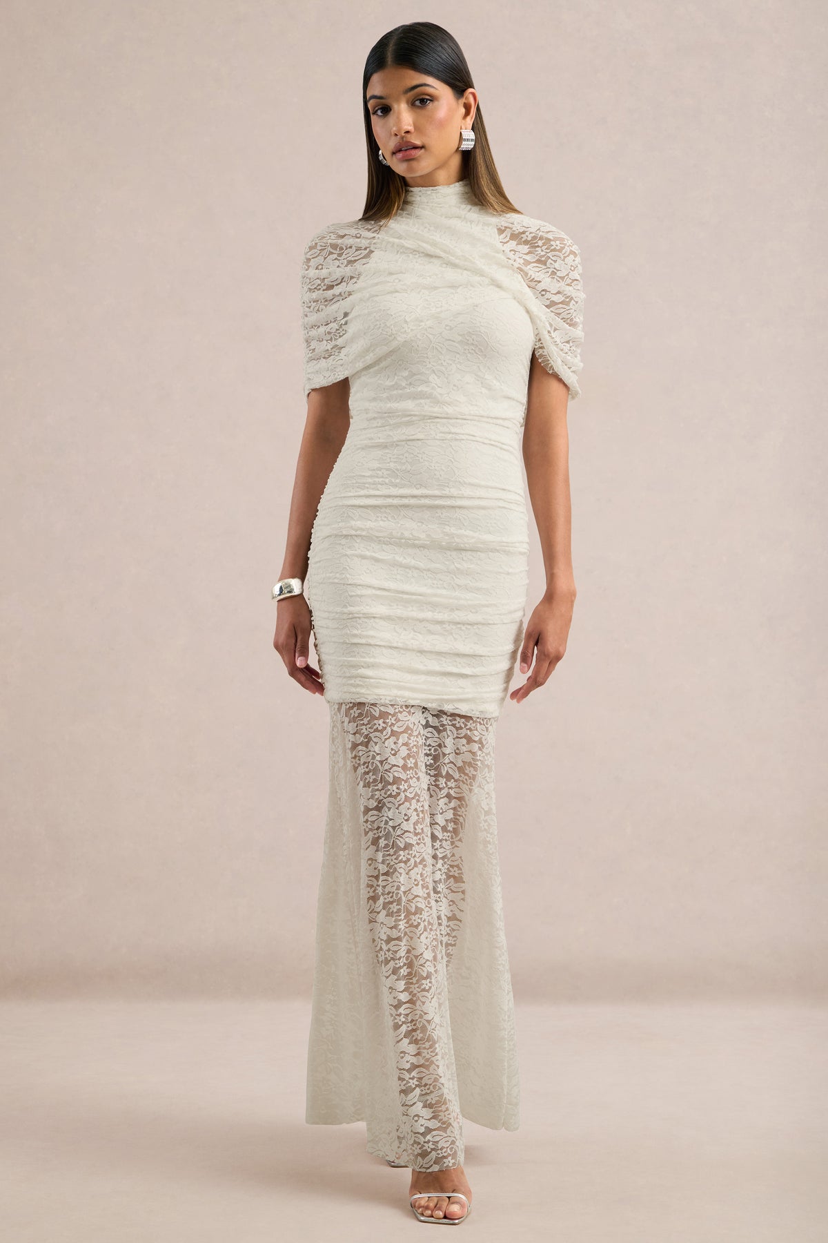 ECM_HR_CL138737110 - Clarinda _ White Lace High-Neck Maxi Dress With Short Cape Detail2.jpg