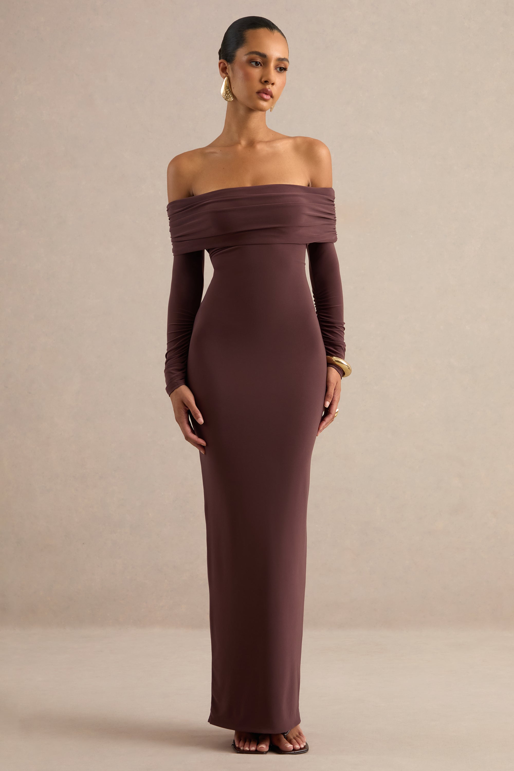 ECM_HR_CL138758022 - Keirae _ Dark Brown Bardot-Neck Maxi Dress 2.jpg