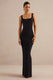 ECM_HR_CL138776001 - Elif | Black Square-Neck Maxi Dress With Draped Detailing 1.jpg