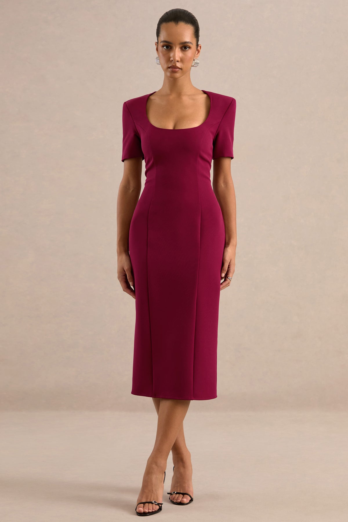 ECM_HR_CL138777102 - Elisiae Burgundy Scoop-Neck Midi Dress0.jpg