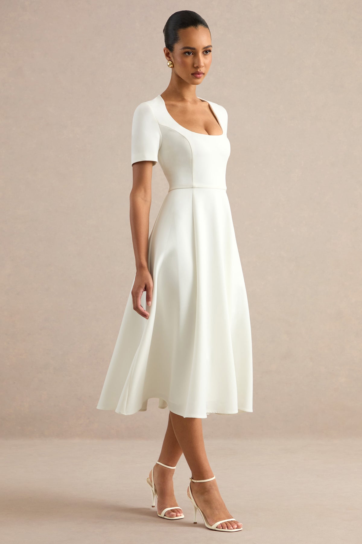 ECM_HR_CL138778111 - Emalina _ Cream Scoop-Neck Skater Midi Dress 2.jpg