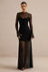 ECM_HR_CL138795001 - Florisa | Black Mesh High-Neck Maxi Dress 1.jpg