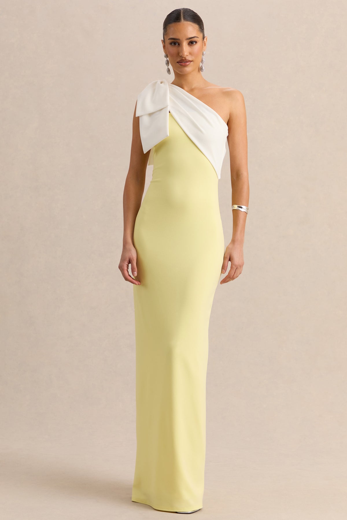 ECM_HR_CL138806121 - Adara - Lemon & White Asymmetric-Neck Maxi Dress With Bow-Detail - 04.jpg
