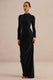 ECM_HR_CL138809001 - Zelara Black High-Neck Maxi Dress With Draped Detailing0.jpg