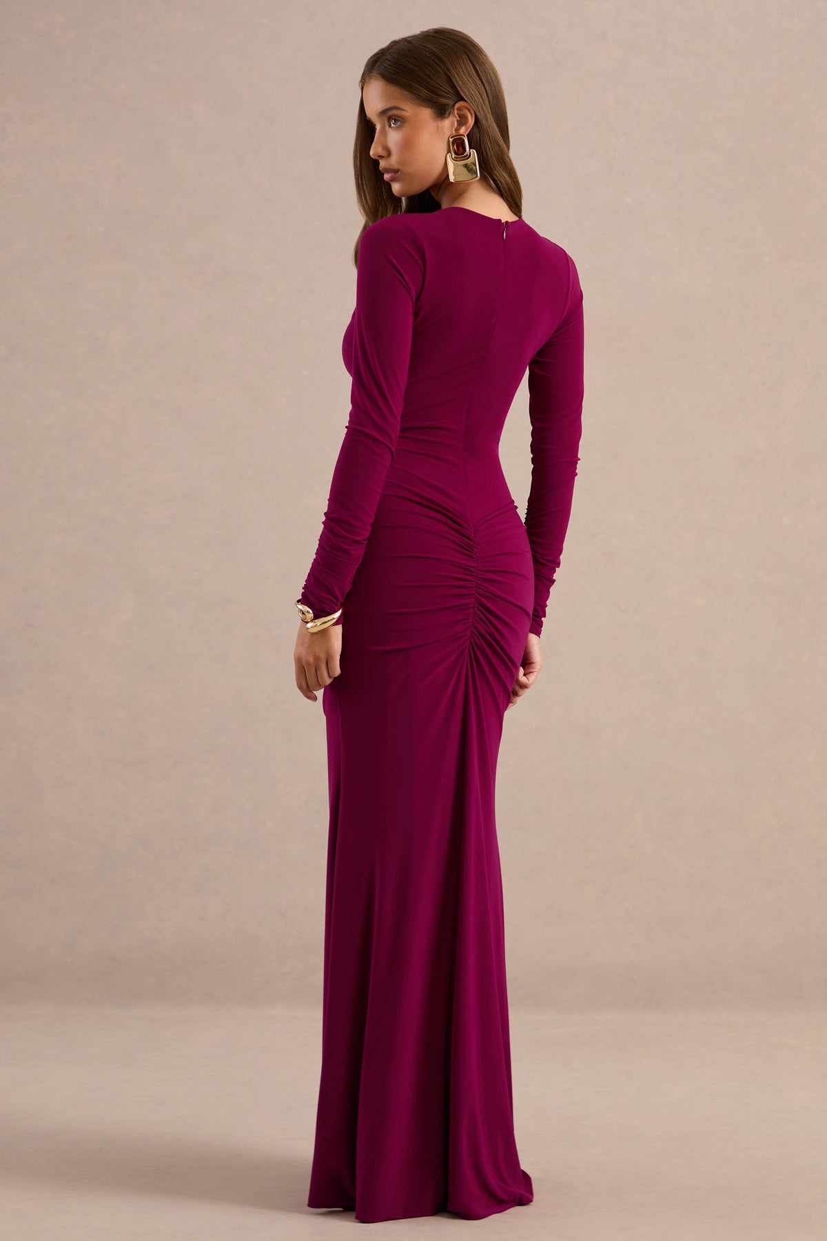 ECM_HR_CL138821102 - Tahlina Burgundy Plunge-Neck Maxi Dress5.jpg
