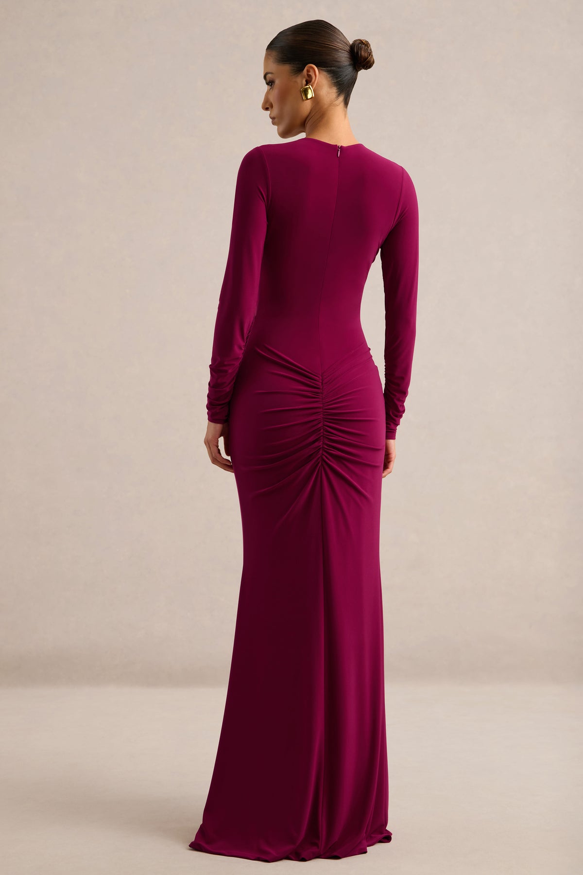 ECM_HR_CL138821102 - Tahlina _ Burgundy Plunge-Neck Maxi Dress6.jpg