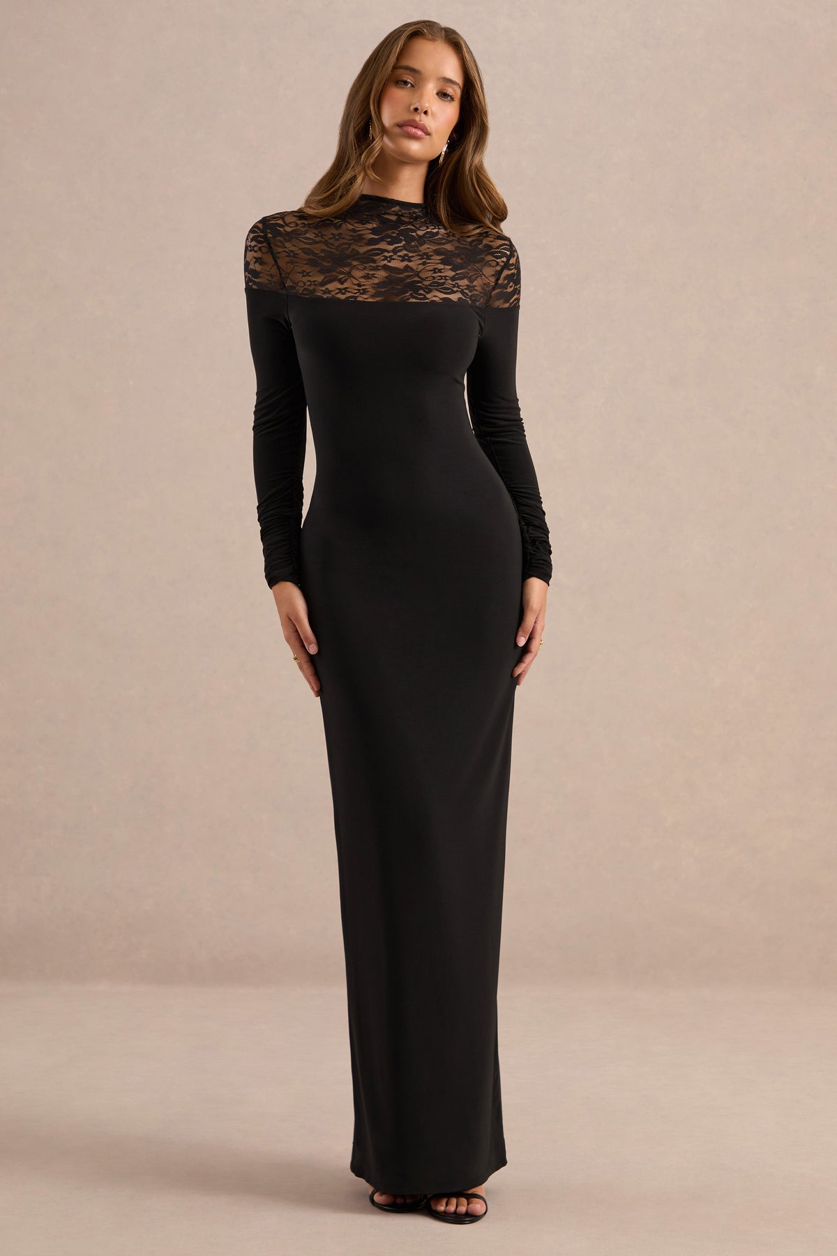 ECM_HR_CL138823001- Isolde Black High Neck Long Sleeve Maxi Dress with Lace Detailing1.jpg