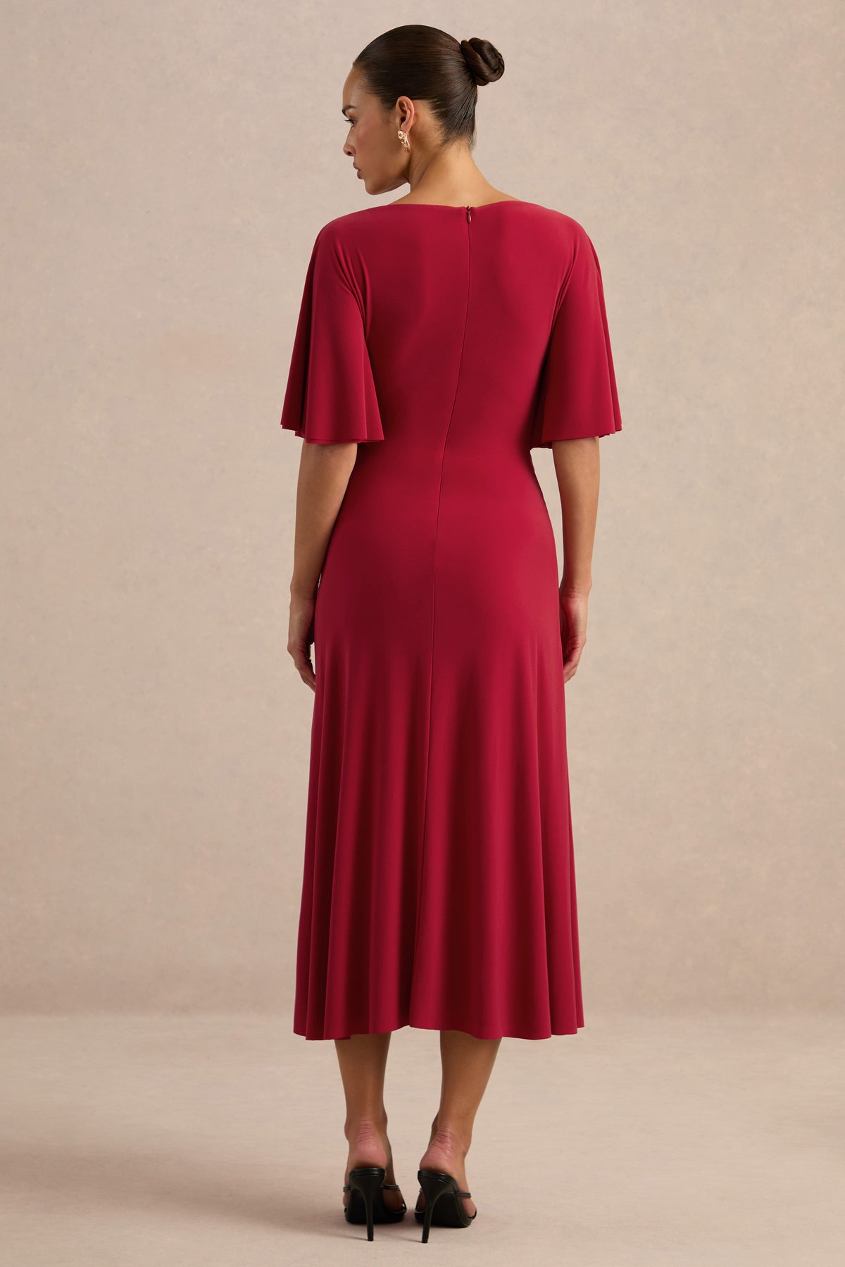 ECM_HR_CL138839100 - Elettra Red Cape Short Sleeve Boat Neck Maxi Dress5.jpg