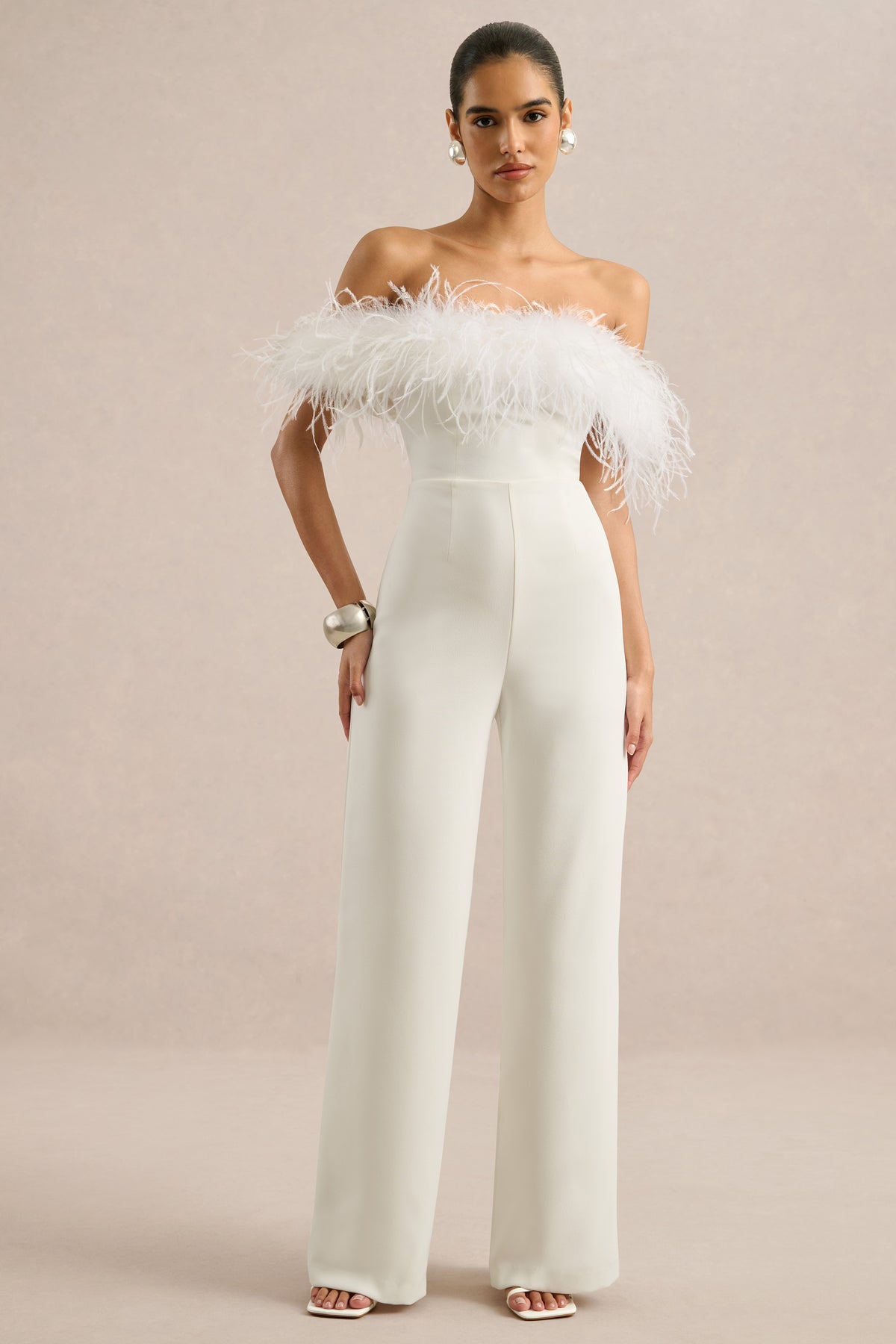 ECM_HR_CL138891110 - Halonna _ White Off The Shoulder Jumpsuit With Feather Detailing0.jpg