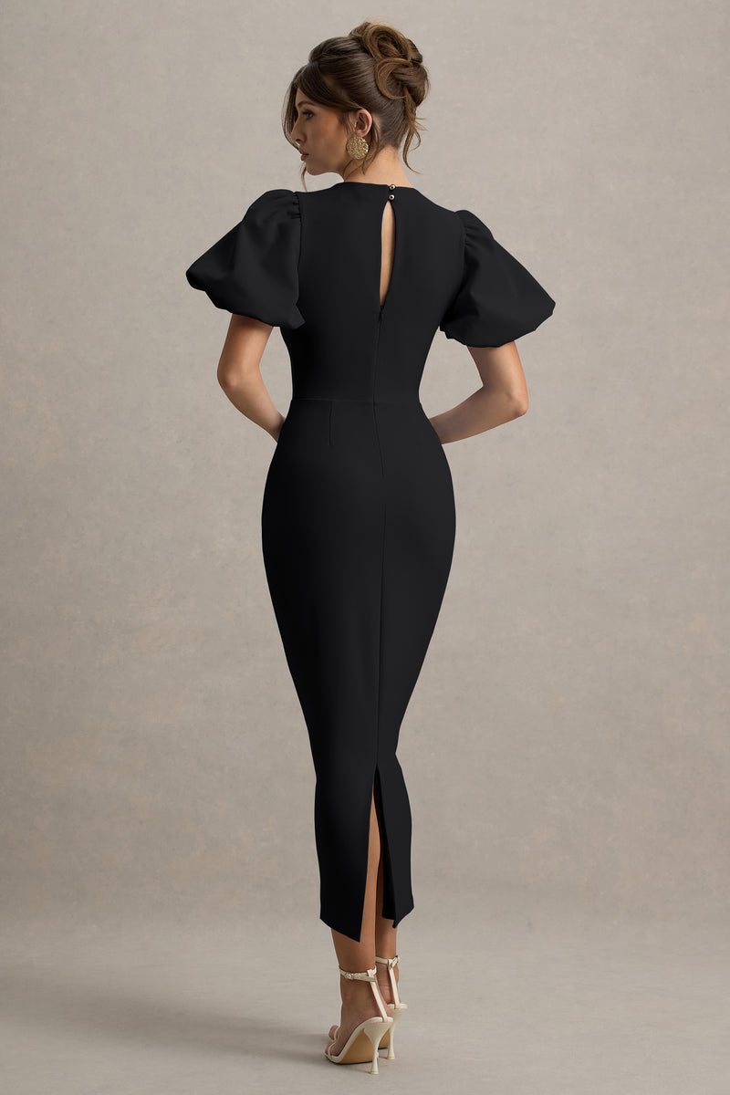CL13904500106_ECM_HR_CL139045001_-_Dakota_Black_Puff-Sleeve_Midi_Dress_5