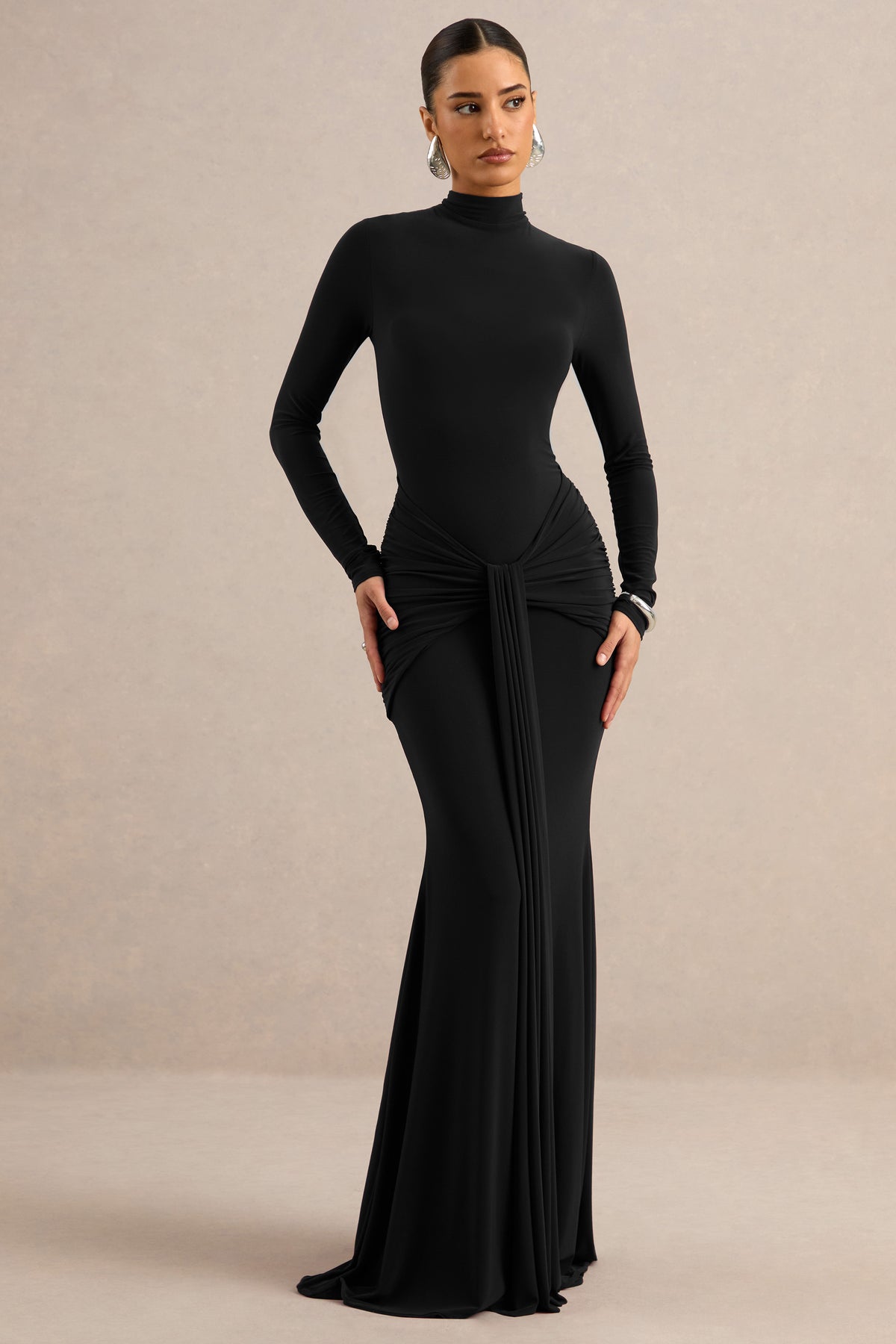 ECM_HR_CL139086001 - Seraphita | Black High-Neck Maxi Dress 2.jpg