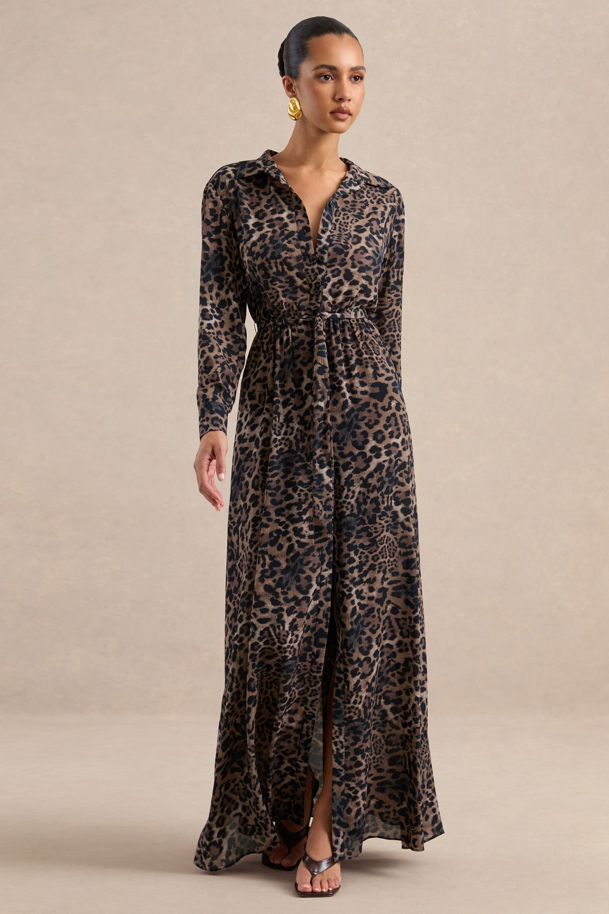 CL13909302106_ECM_HR_CL139093021_-_Tessalyn___Brown_Leopard_Print_Chiffon_V_Neck_Long_Sleeve_Maxi_Dress_With_Sheer_Detail8