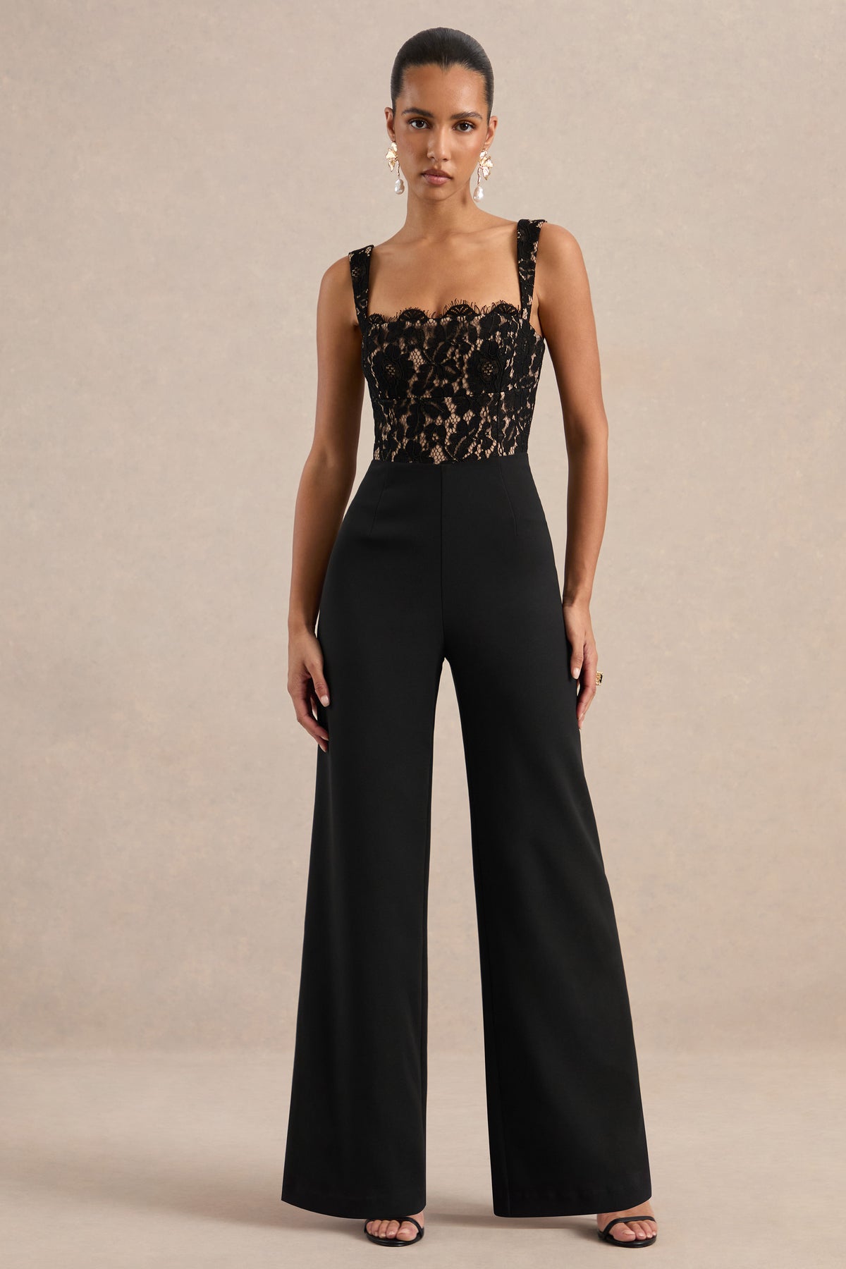 ECM_HR_CL139106001 - Marigold _ Black Lace Square Neck Jumpsuit With Boning0.jpg