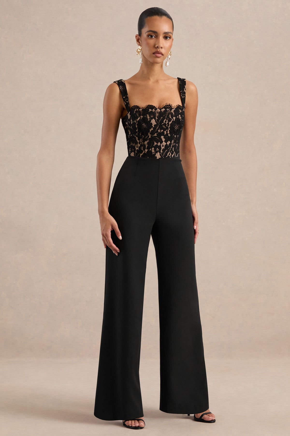 ECM_HR_CL139106001 - Marigold _ Black Lace Square Neck Jumpsuit With Boning1.jpg