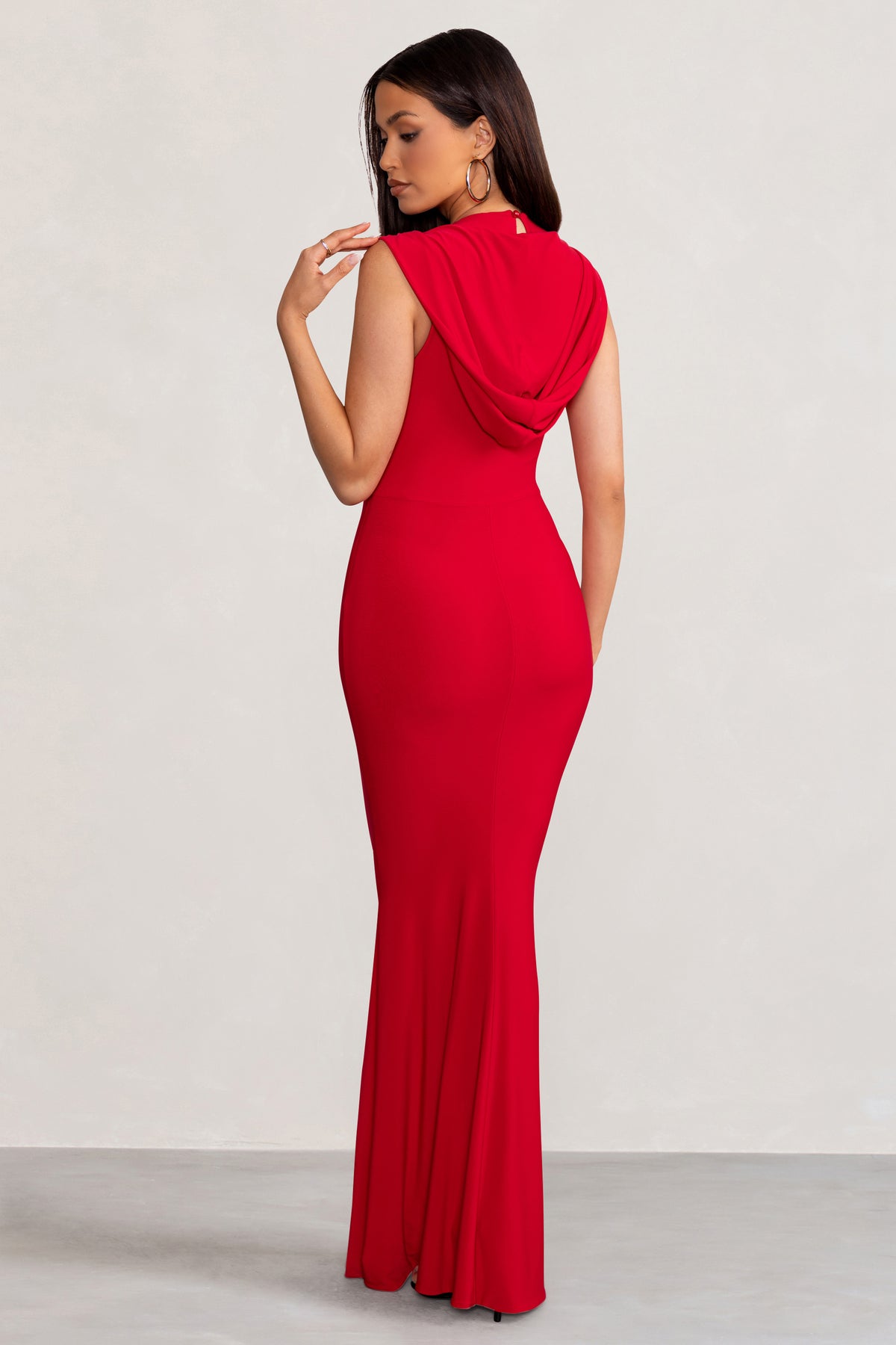 Hooded red sale dress