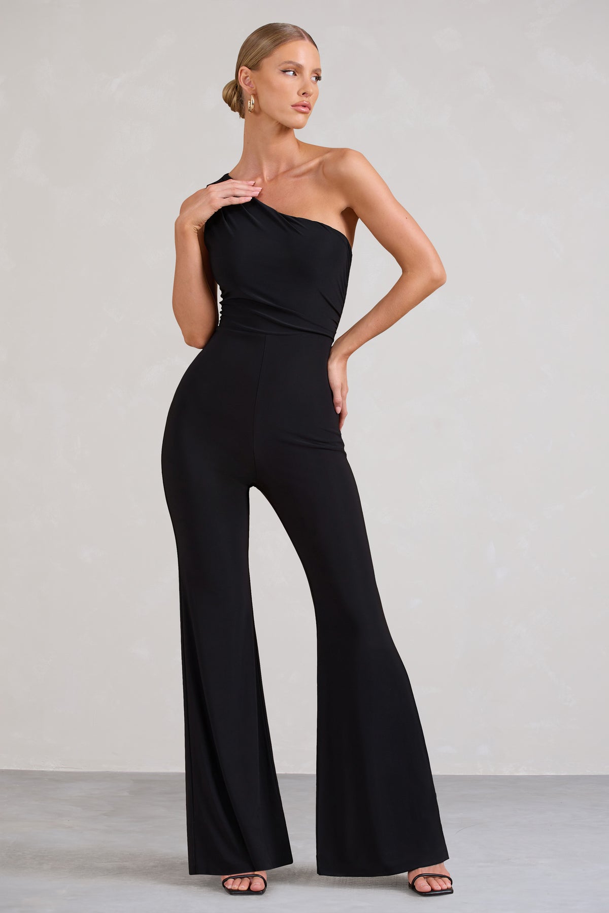 Sexy One Shoulder Rompers Womens Jumpsuit Sleeveless Belt Wide Leg Elegant  Lady New Size Bodycon Jumpsuits White Black