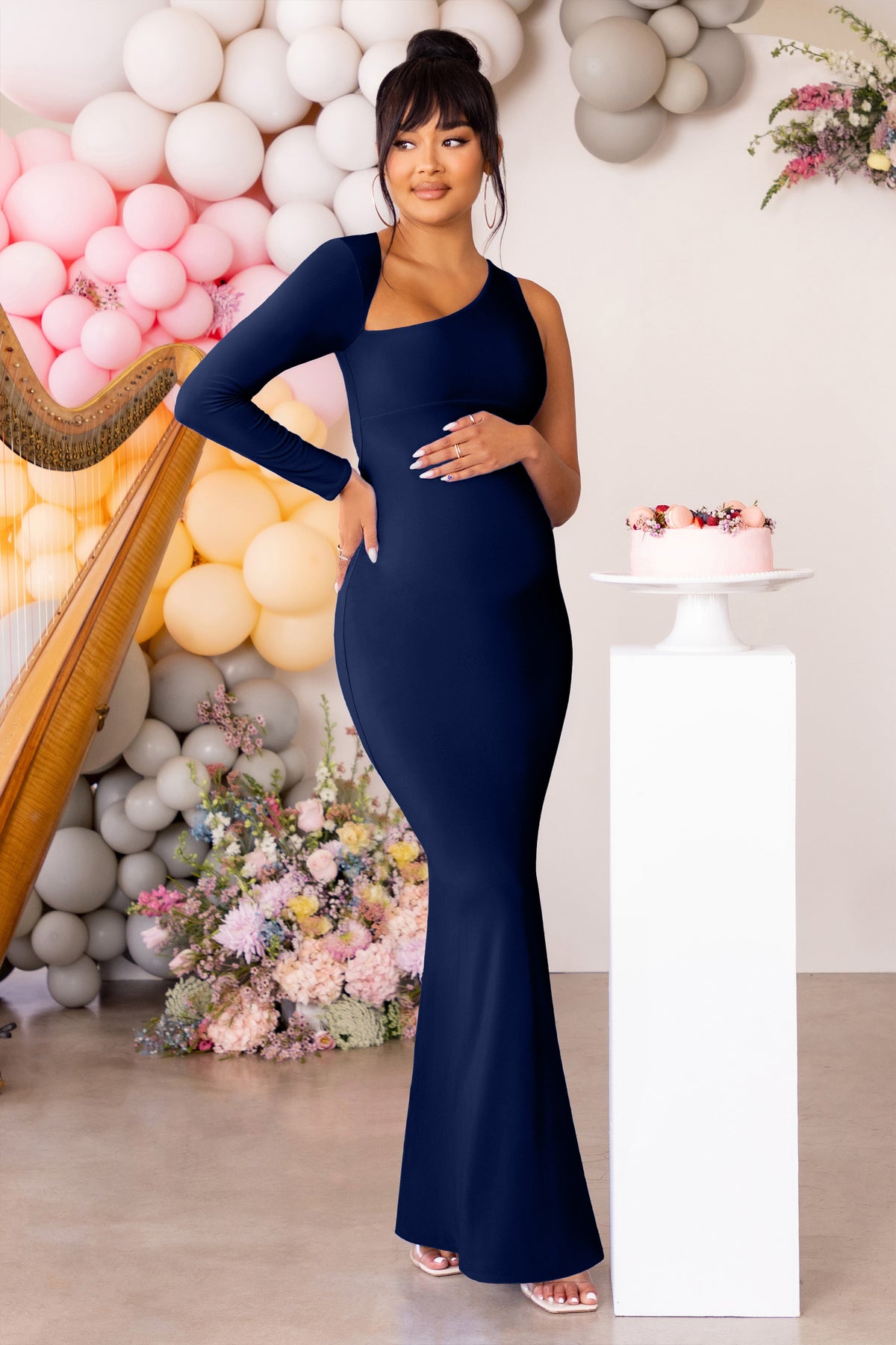 Bodycon maxi sale maternity dress