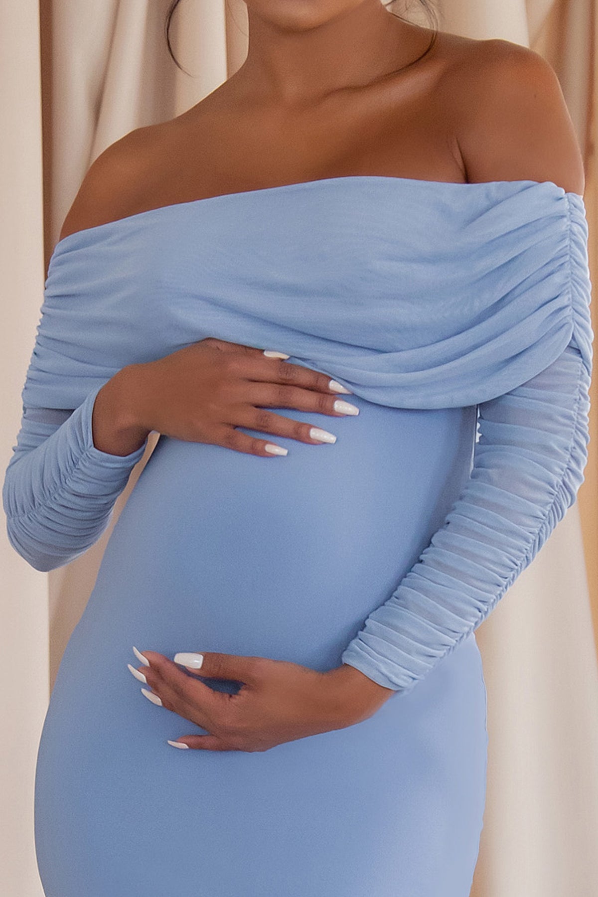 Blue Maternity Gowns – Chic Bump Club