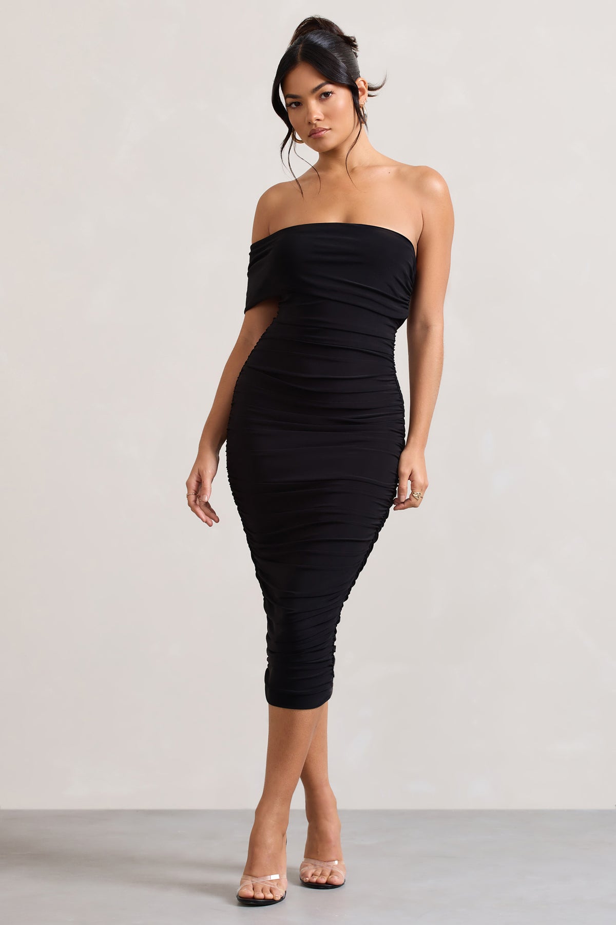 Siren Black One Shoulder Bodycon Mini Dress – Club L London - USA