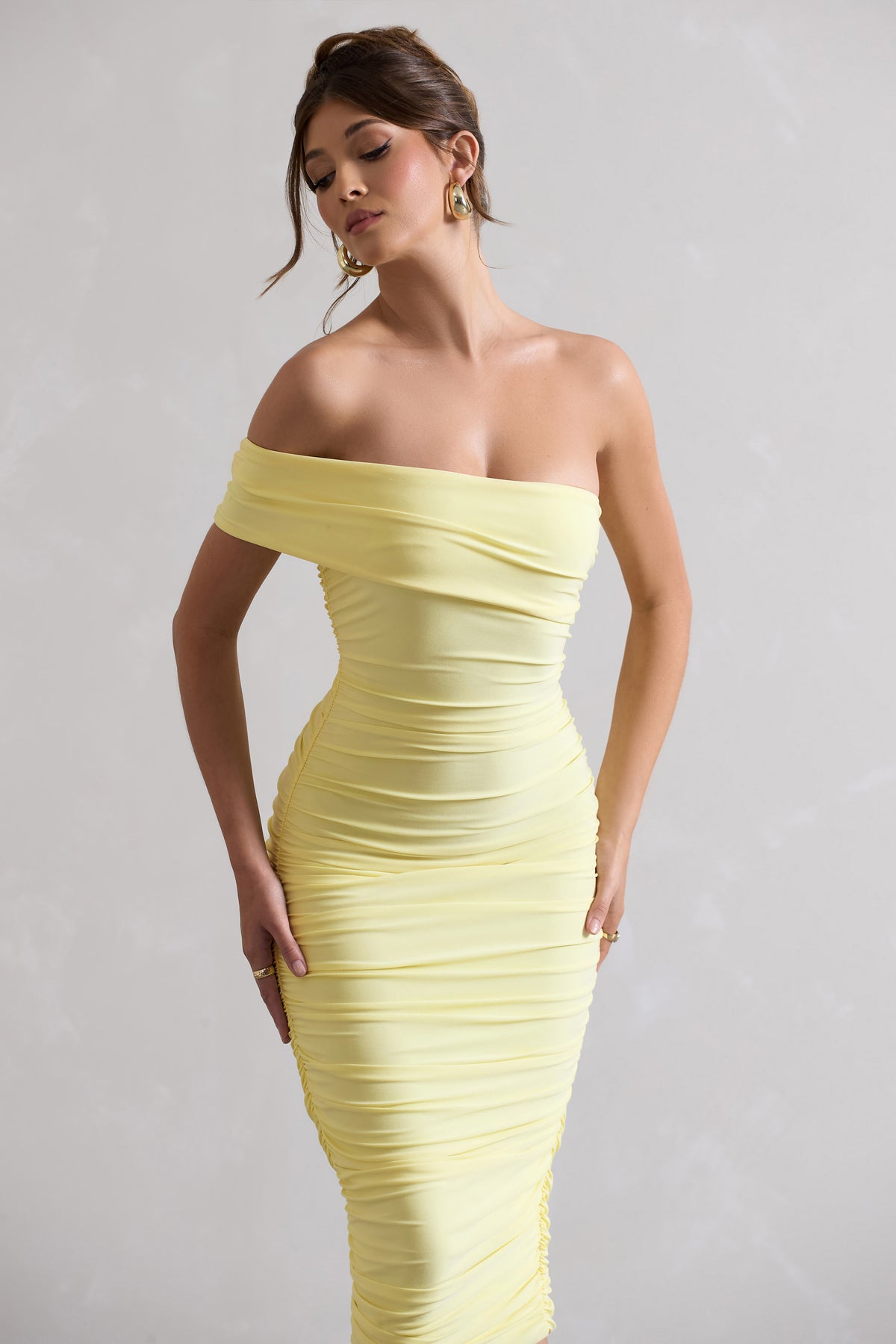 Remember Me Lemon One Shoulder Midi Dress – Club L London - UK