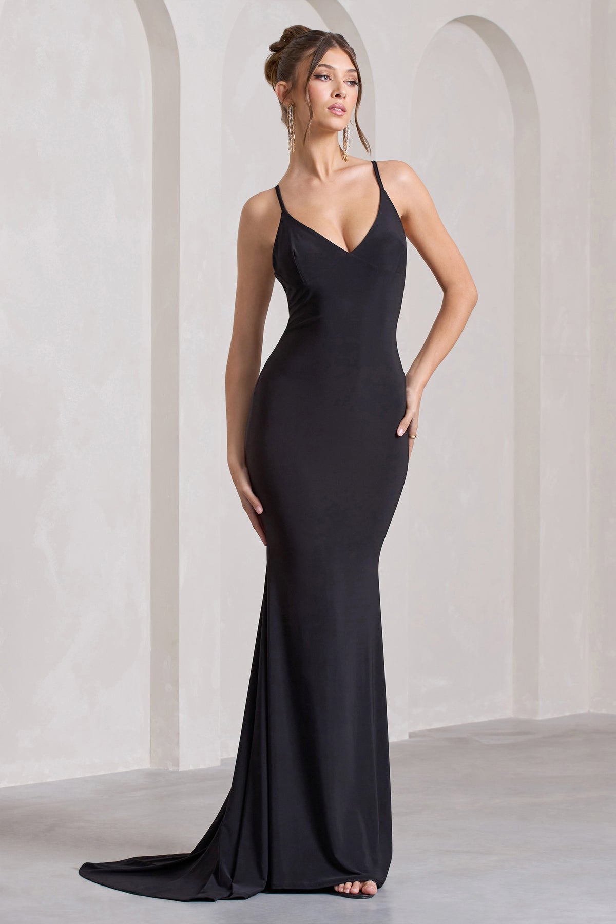 Cross back fishtail maxi dress by club hotsell l london