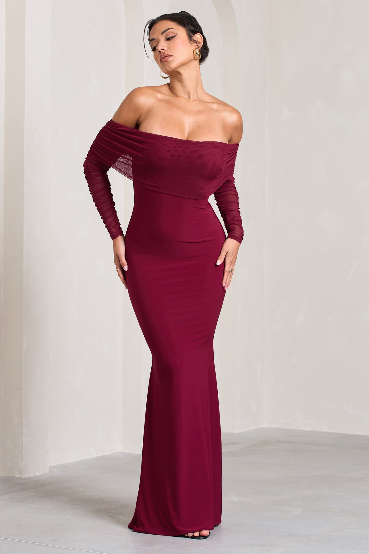 Fishtail maxi clearance dress with sleeves