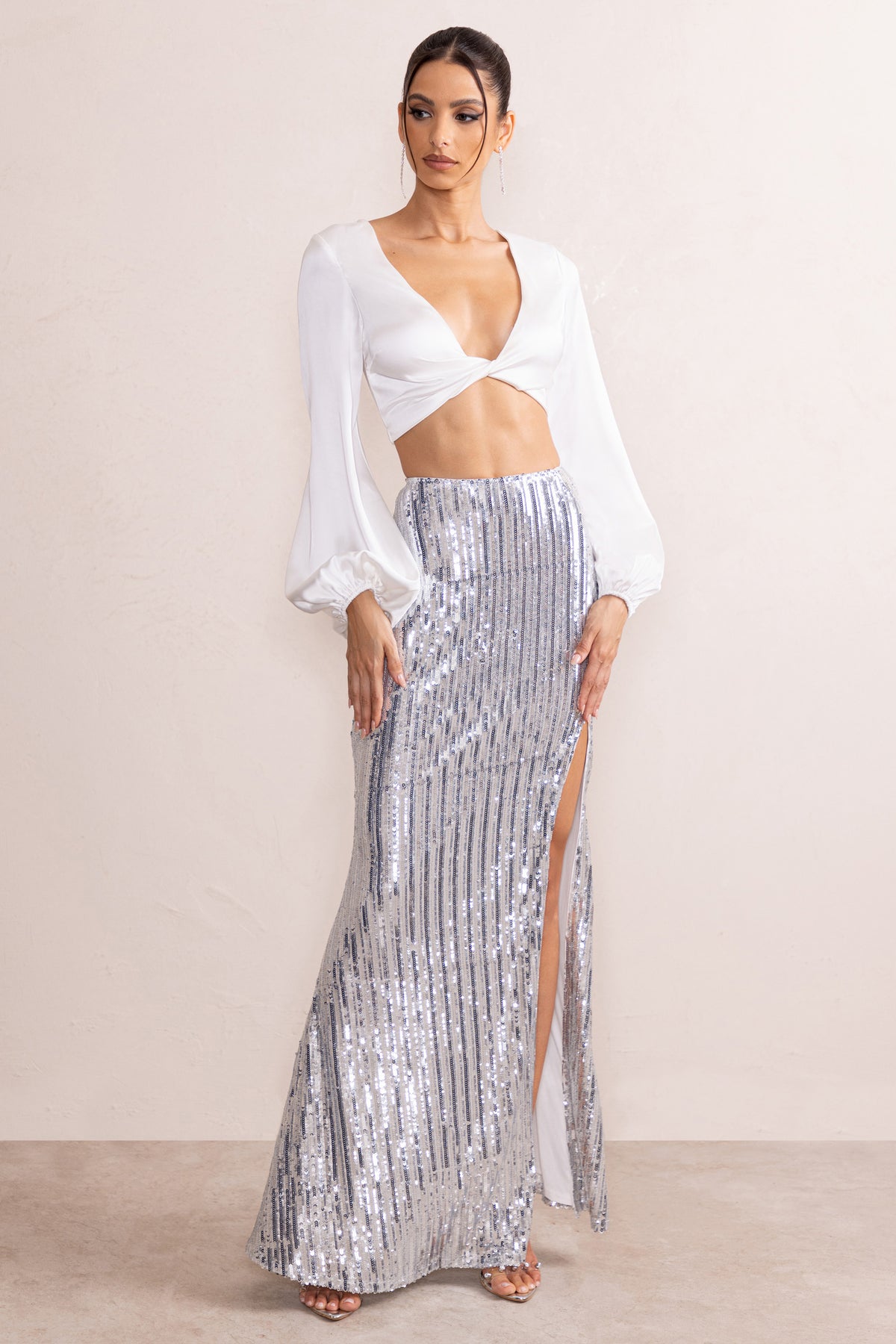 Sequin maxi skirt uk Clearance